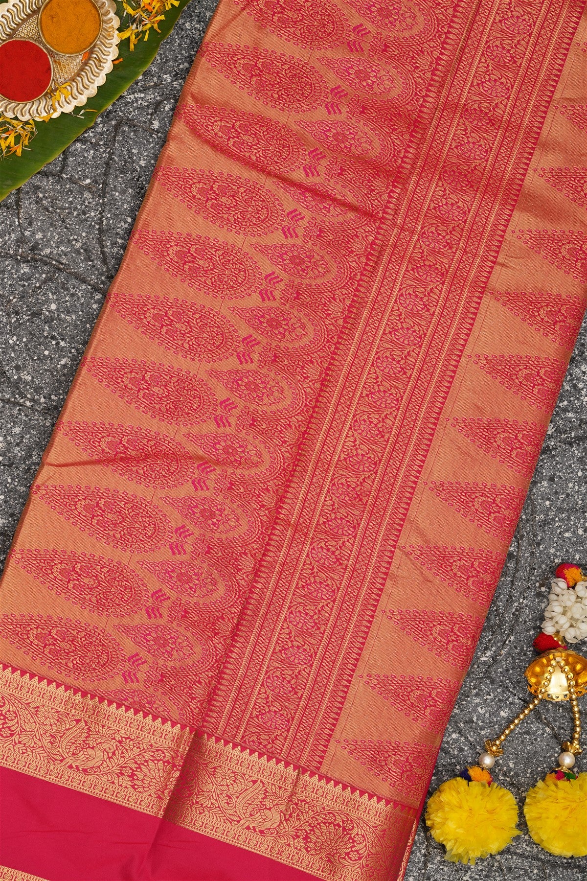 Semi Kanchipuram Silk Black Saree