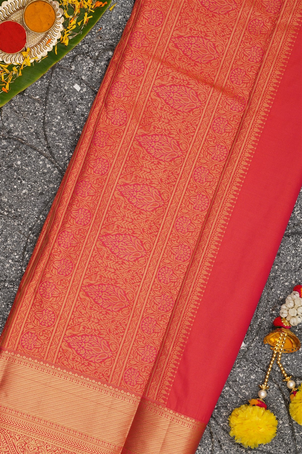 Semi Kanchipuram Silk Green Saree