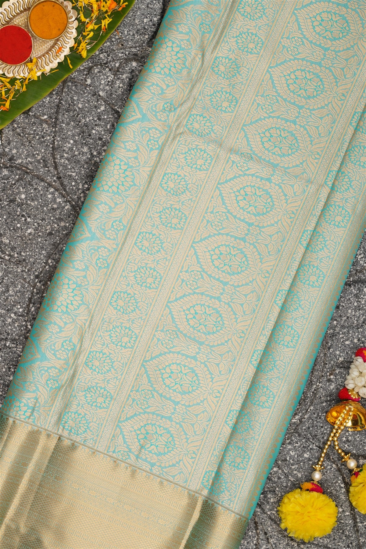 Semi Kanchipuram Silk Purple Saree