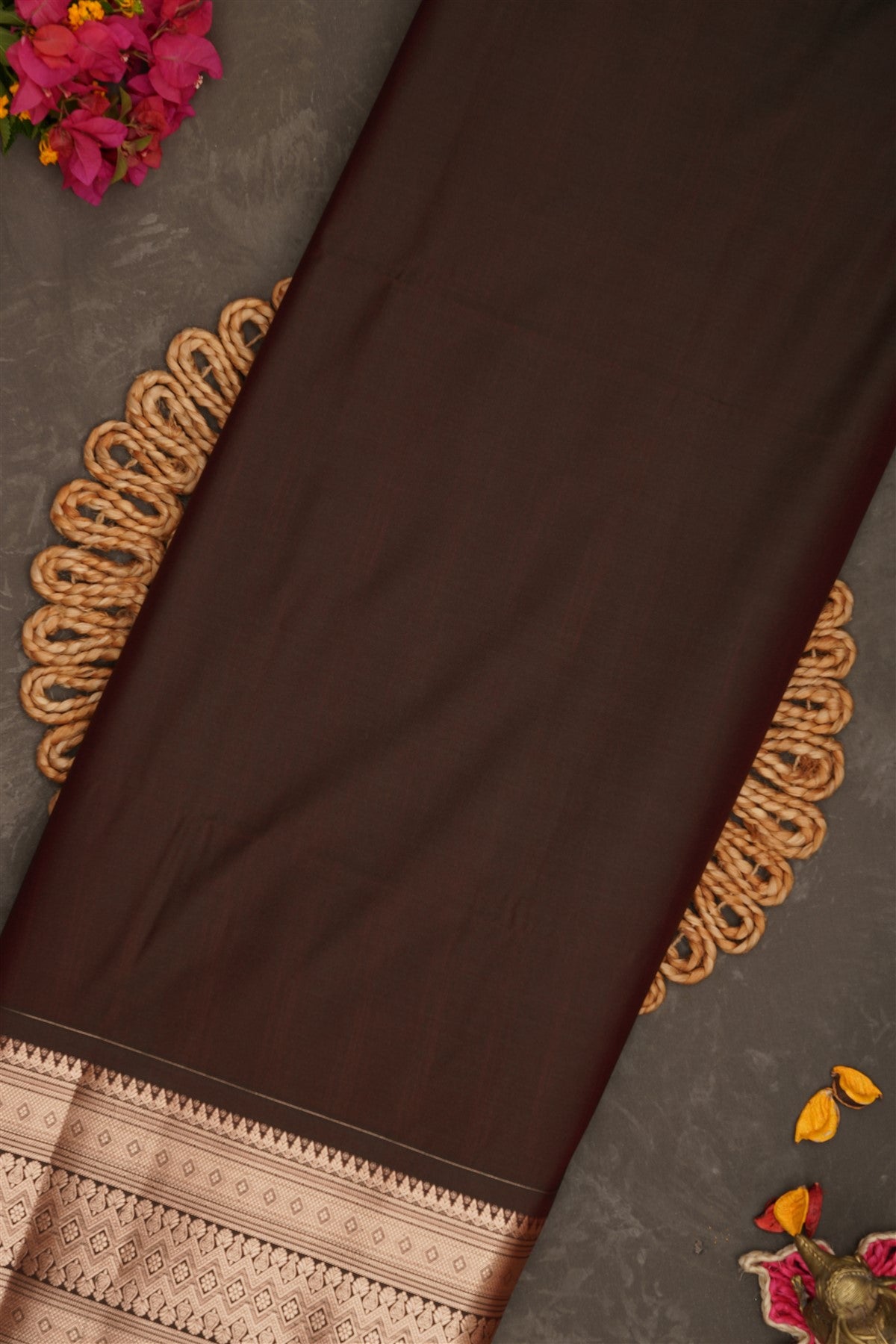 Semi Pattu Silk Blend Light Mustard Saree