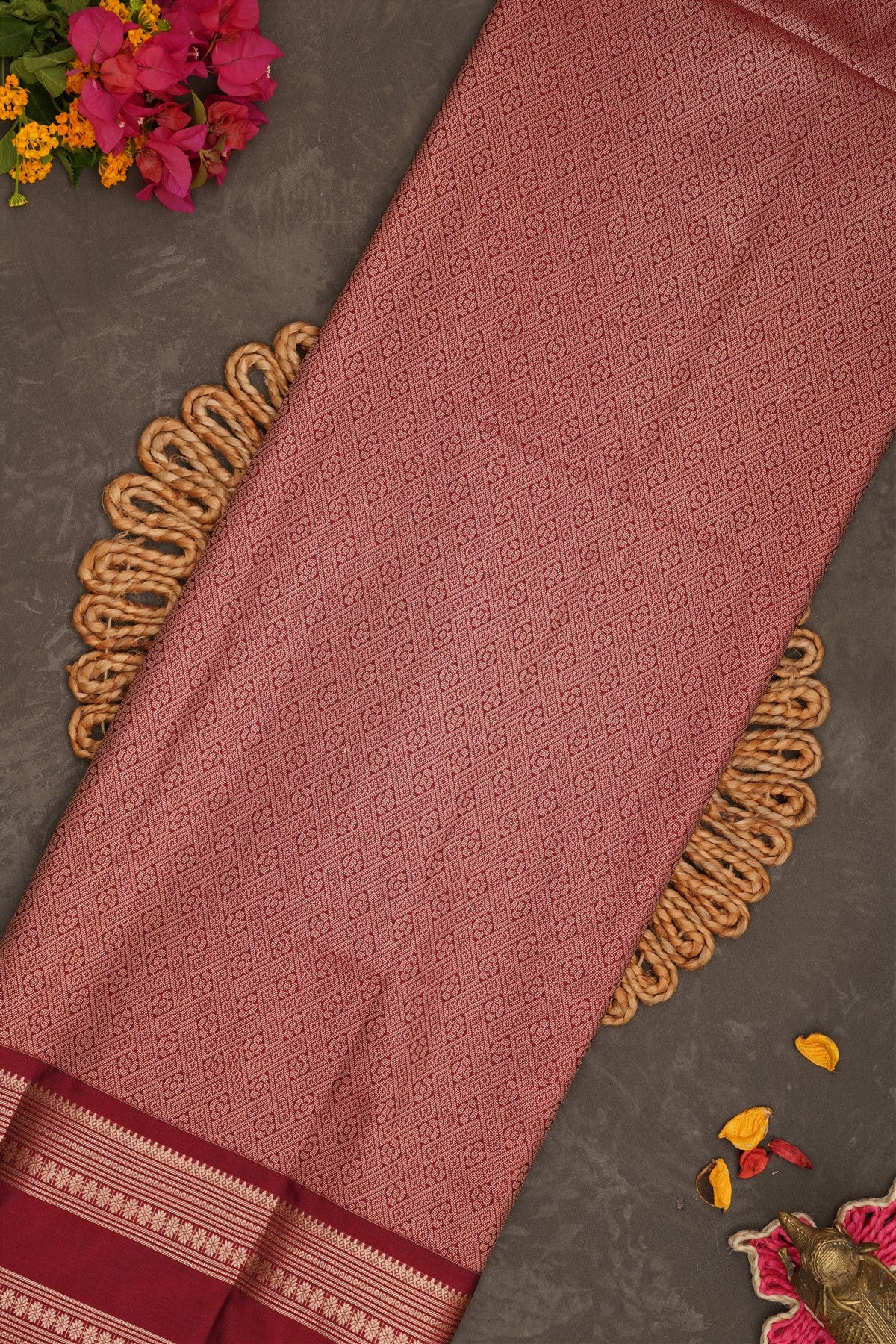 Semi Pattu Silk Blend Rama Green Saree