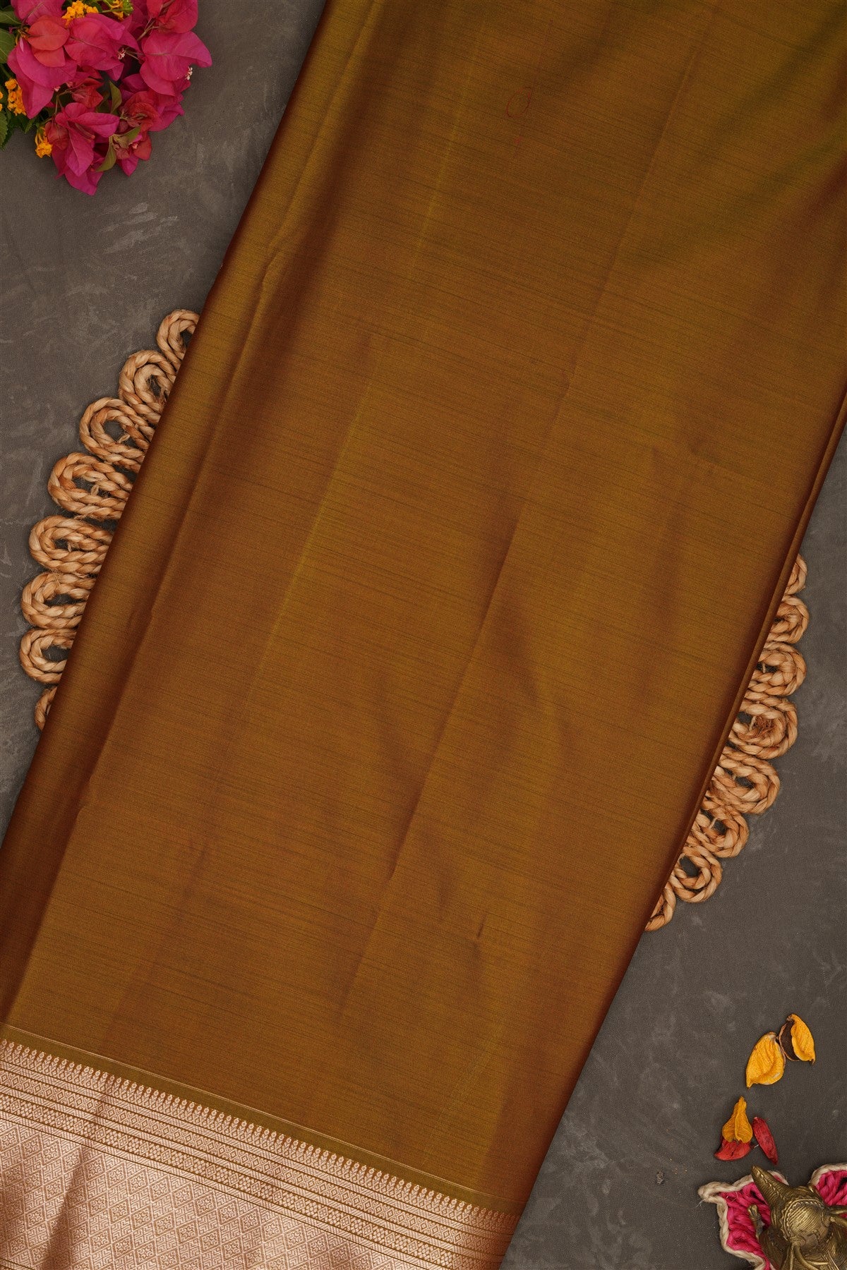 Semi Pattu Silk Blend Light Maroon Saree