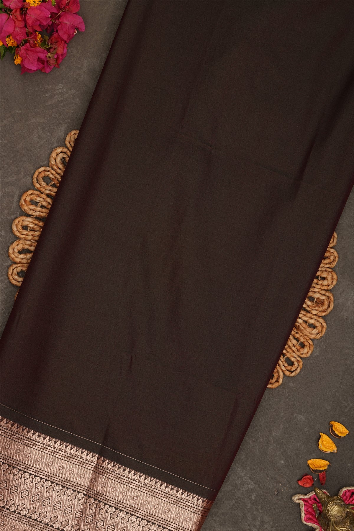 Semi Pattu Silk Blend Pink Saree