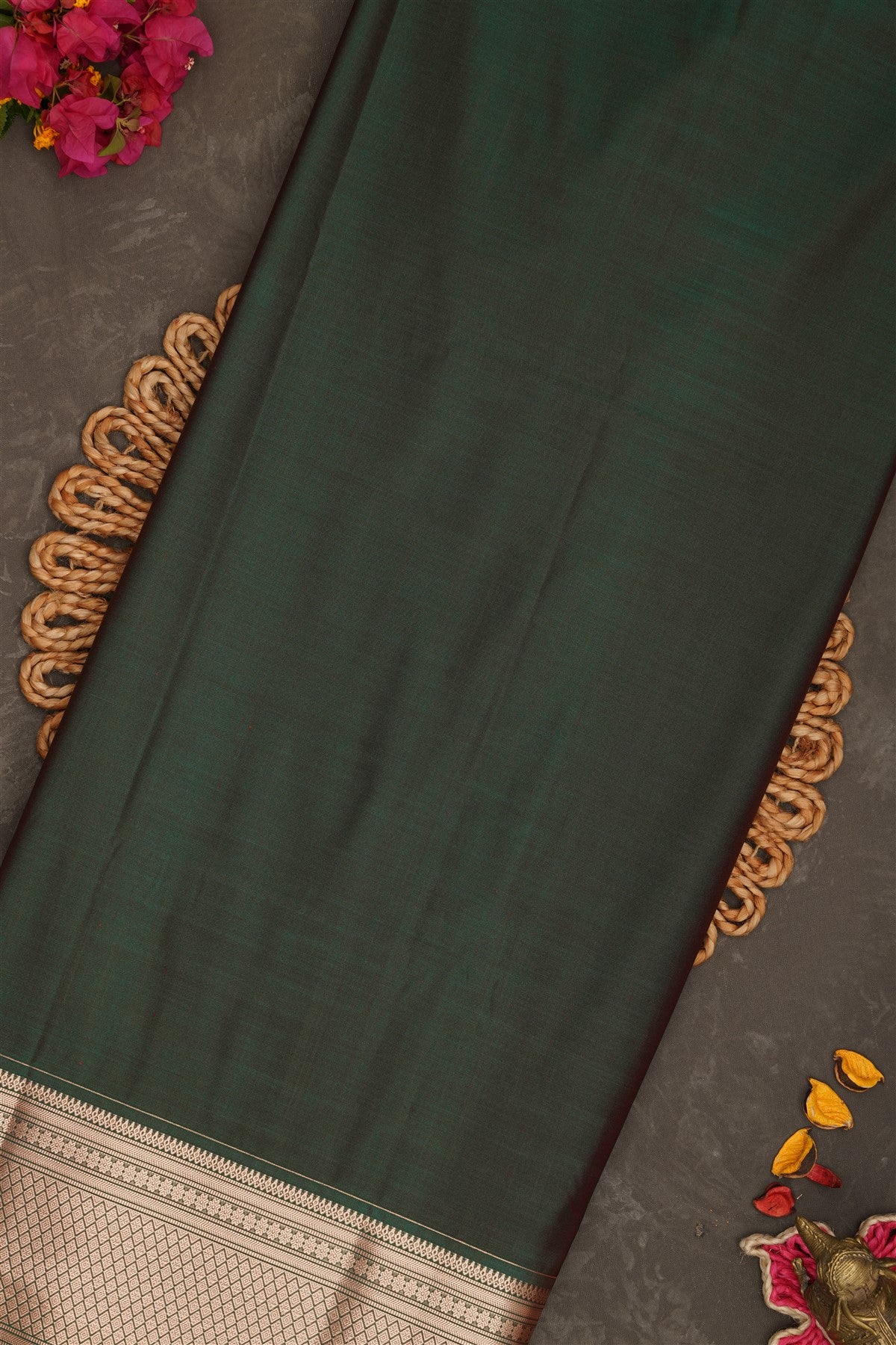 Semi Pattu Silk Blend Light Mustard Saree