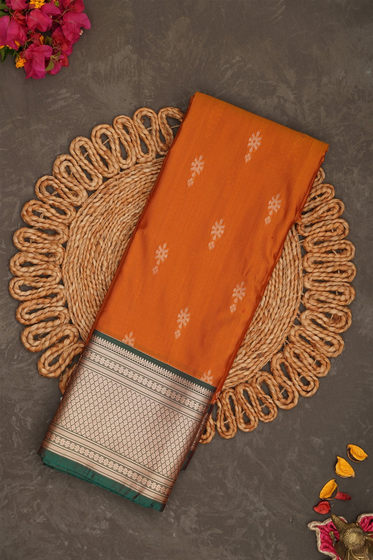 Semi Pattu Silk Blend Light Mustard Saree