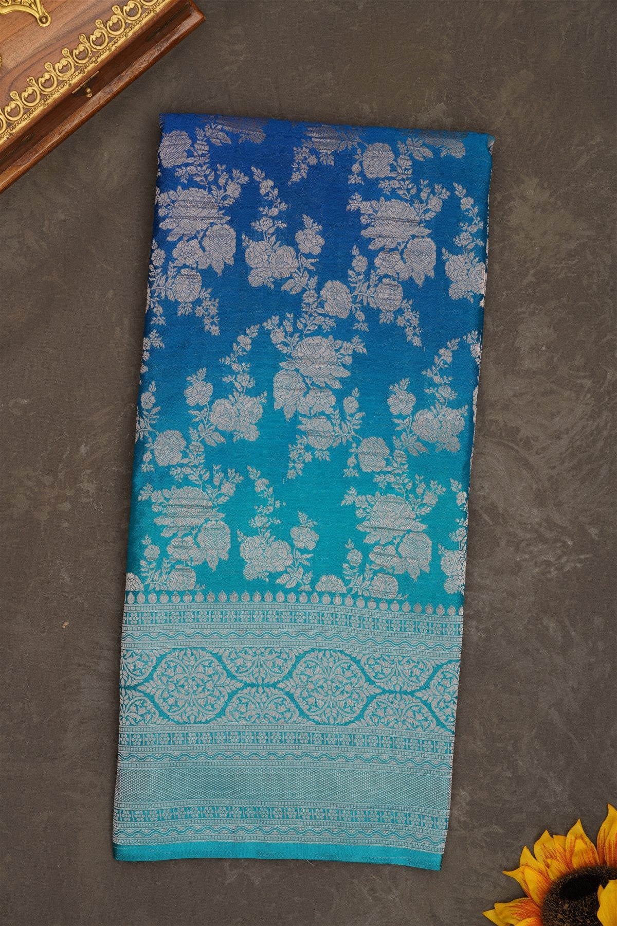 Banarasi Georgette Dark Blue Saree