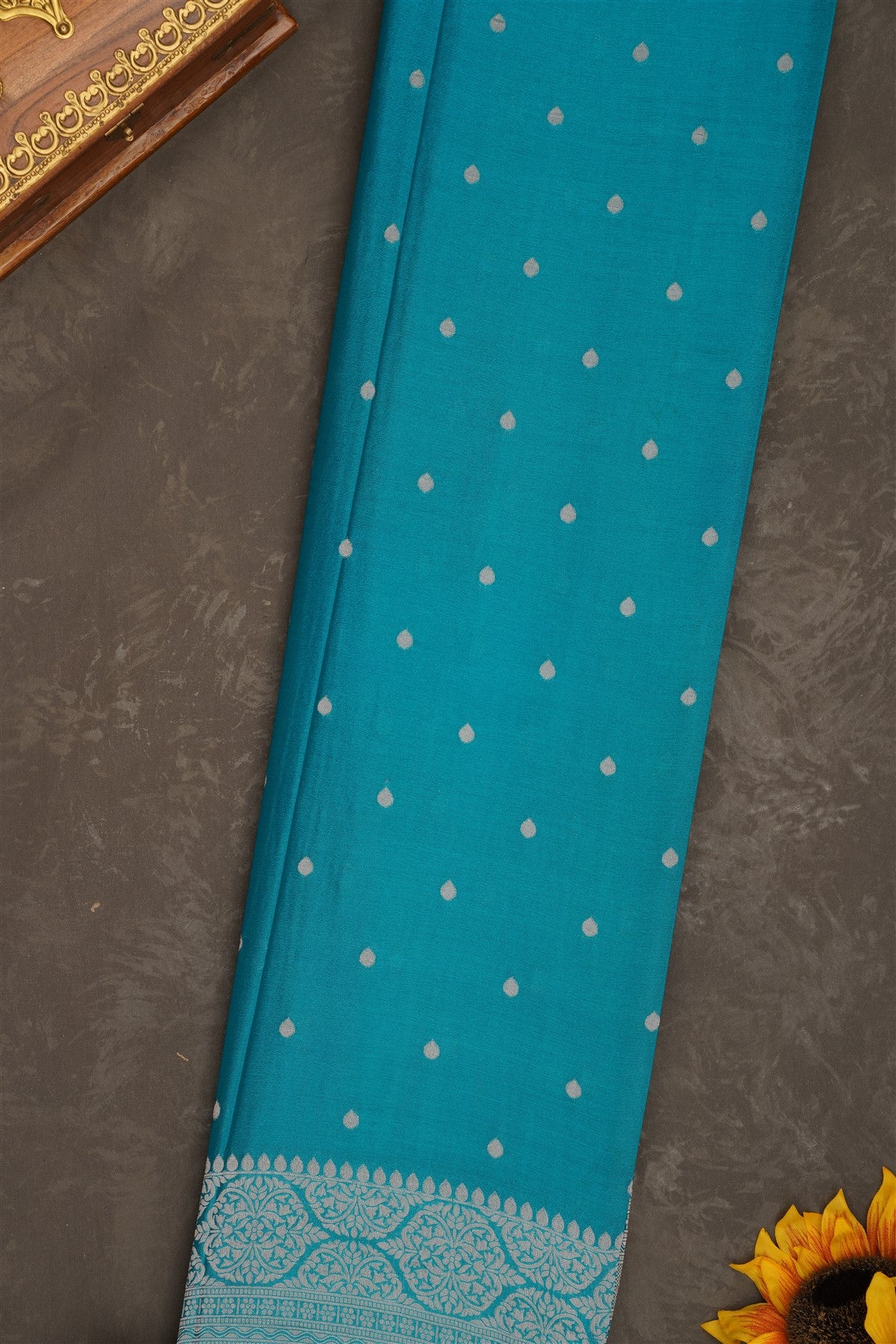 Banarasi Georgette Dark Blue Saree