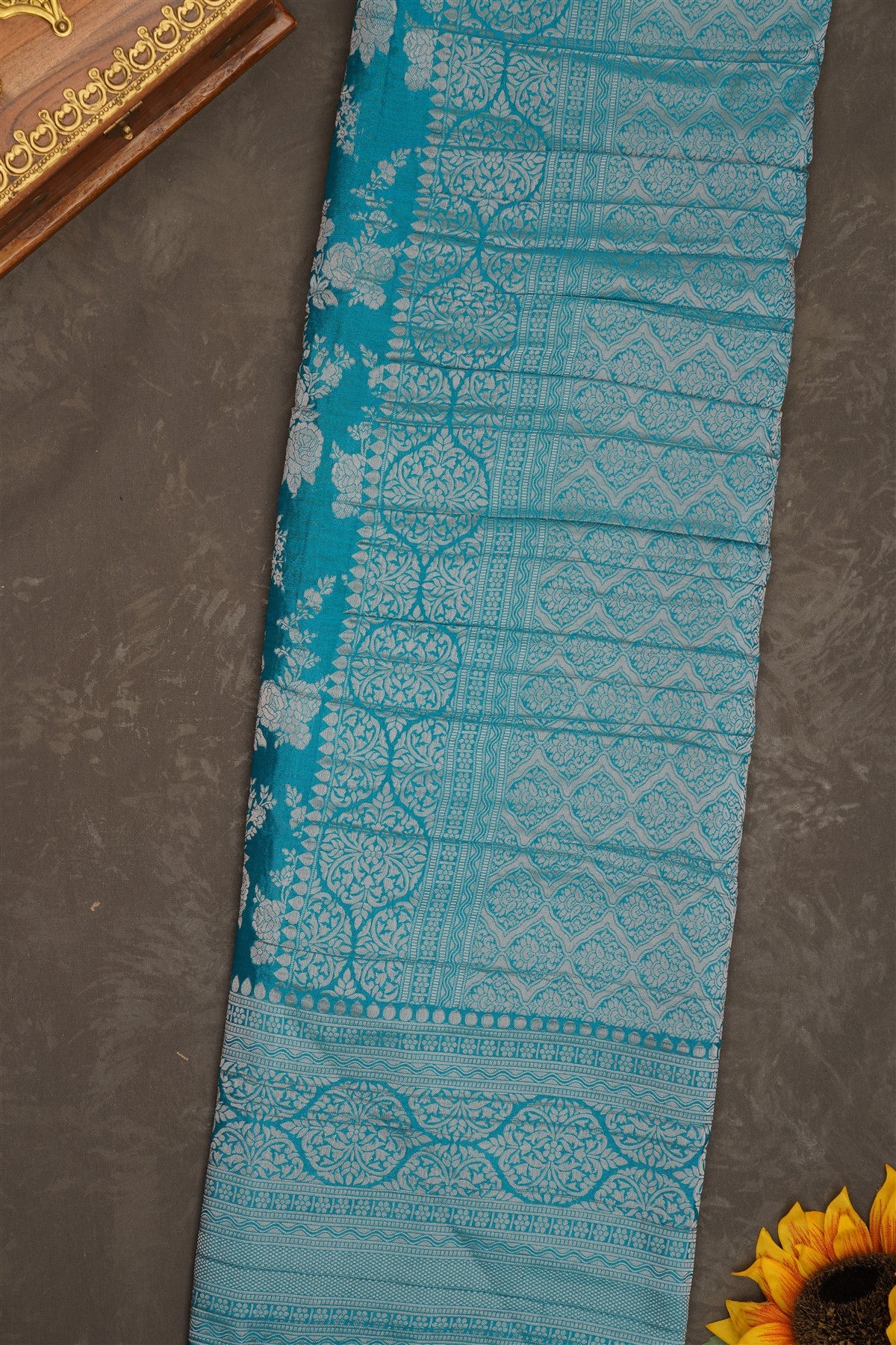 Banarasi Georgette Olive Green Saree