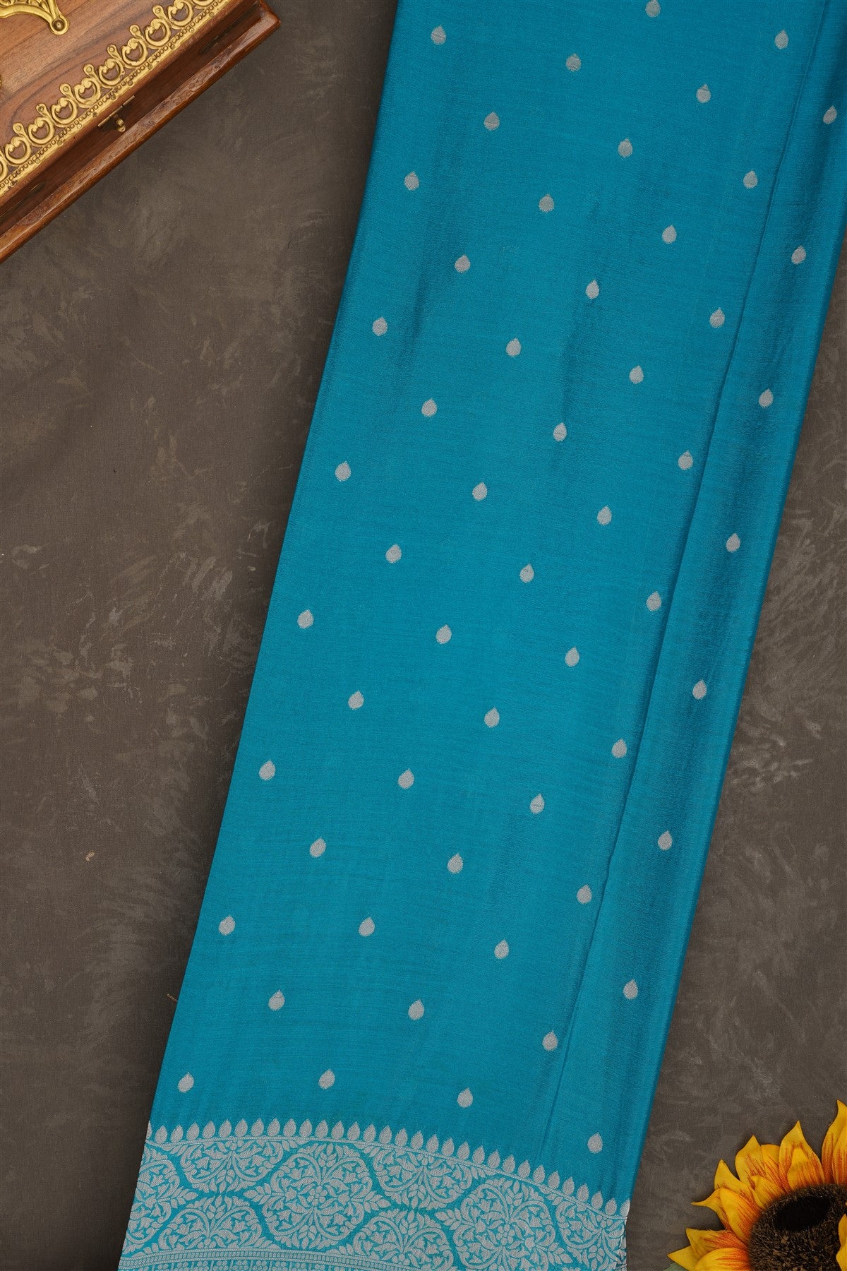 Banarasi Georgette Olive Green Saree