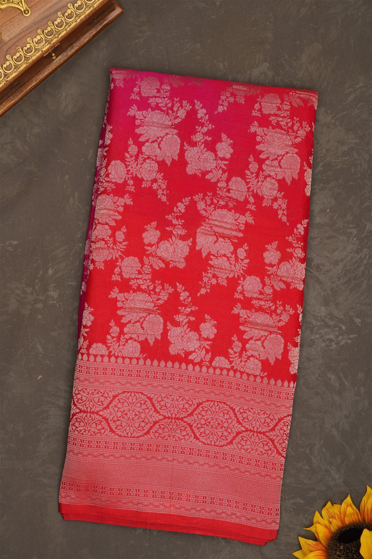 Banarasi Georgette Pink Saree