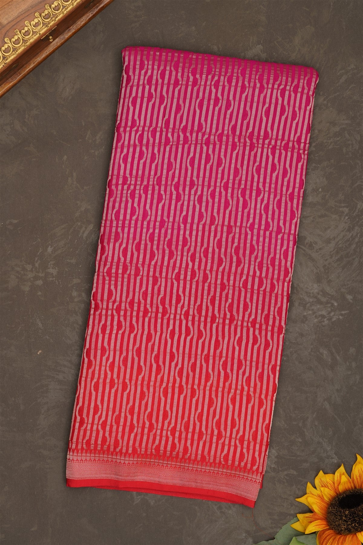 Banarasi Georgette Pink Saree