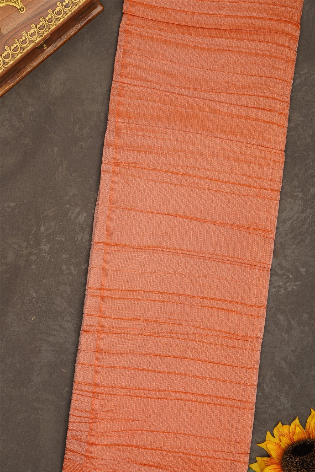 Banarasi Georgette Brown Saree