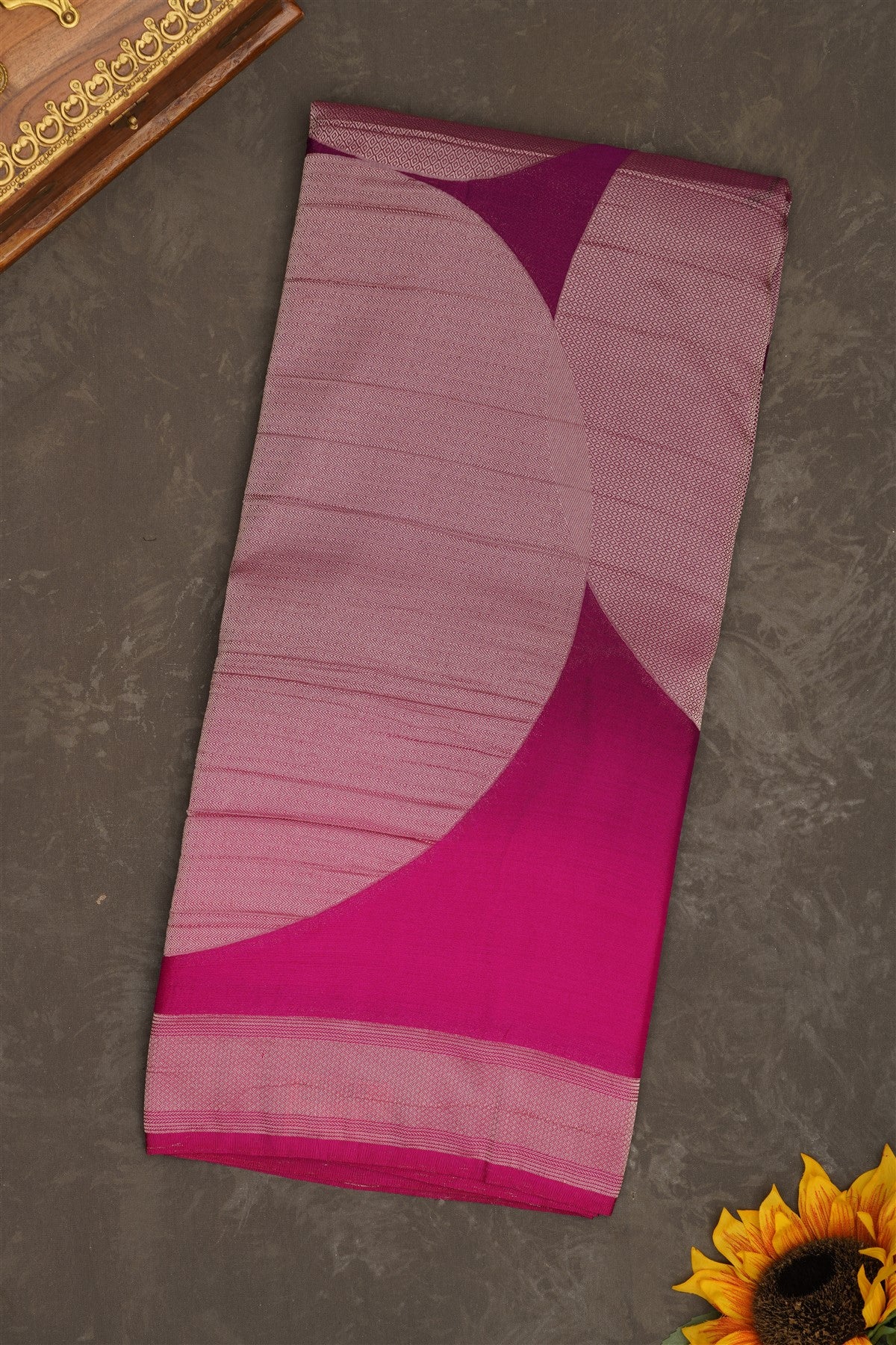 Banarasi Georgette Dark Purple Saree