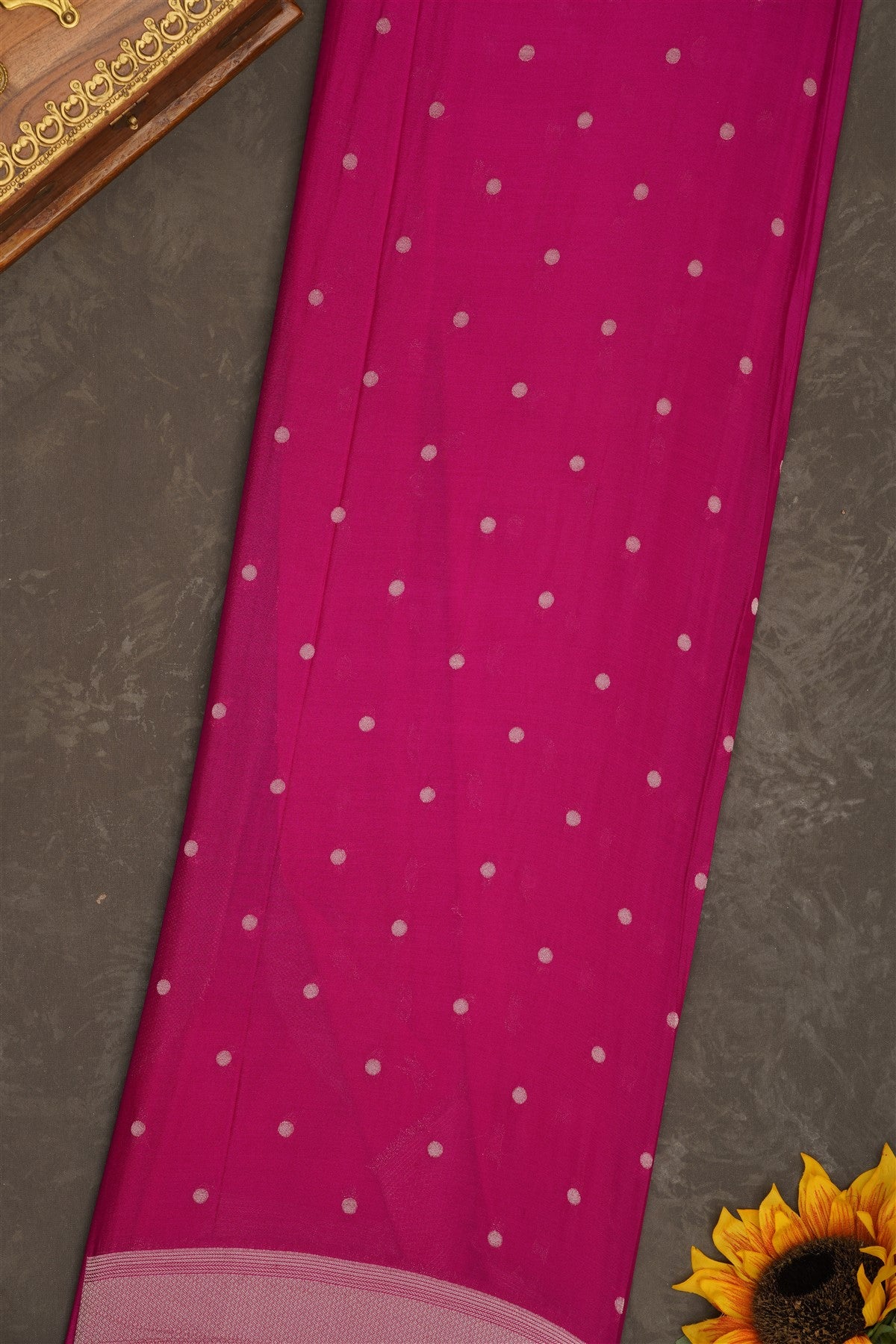 Banarasi Georgette Dark Purple Saree