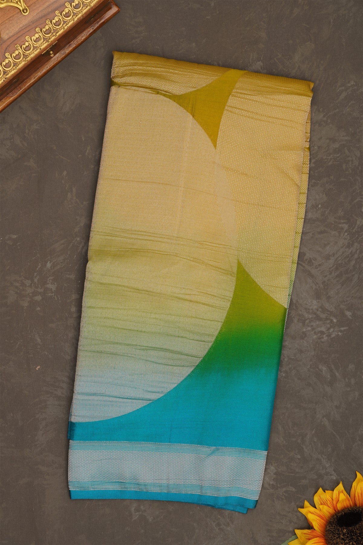 Banarasi Georgette Olive Green Saree