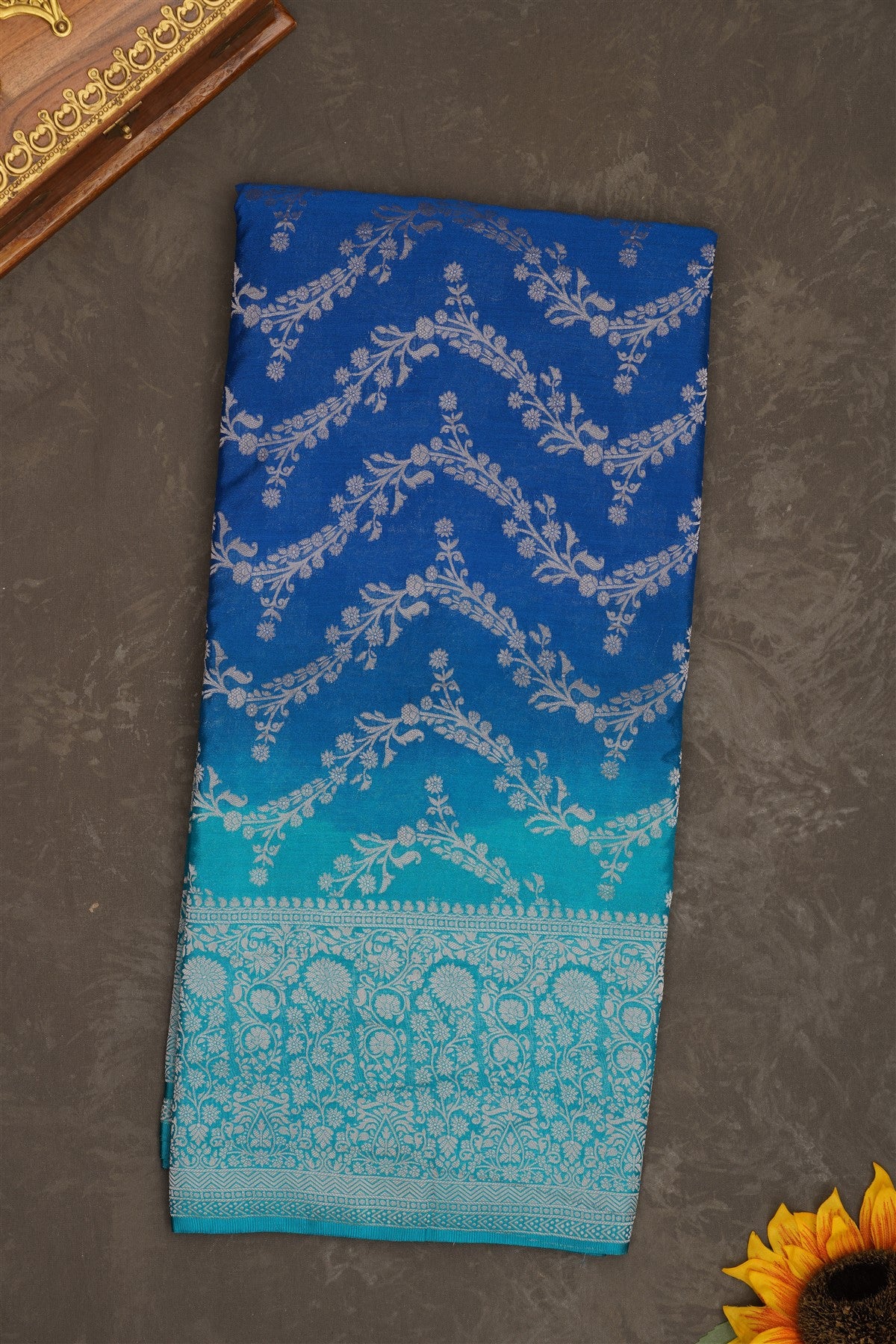 Banarasi Georgette Dark Blue Saree