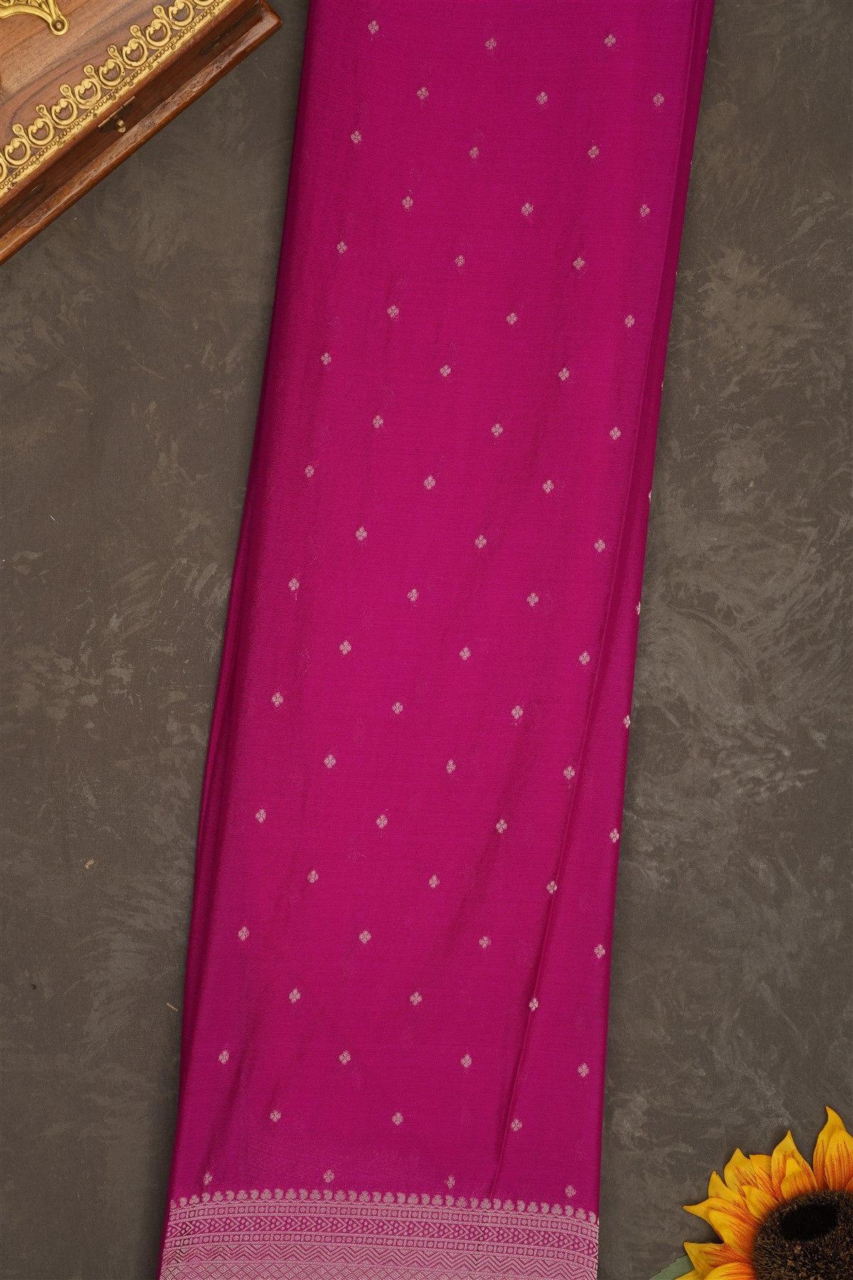 Banarasi Georgette Dark Pink Saree