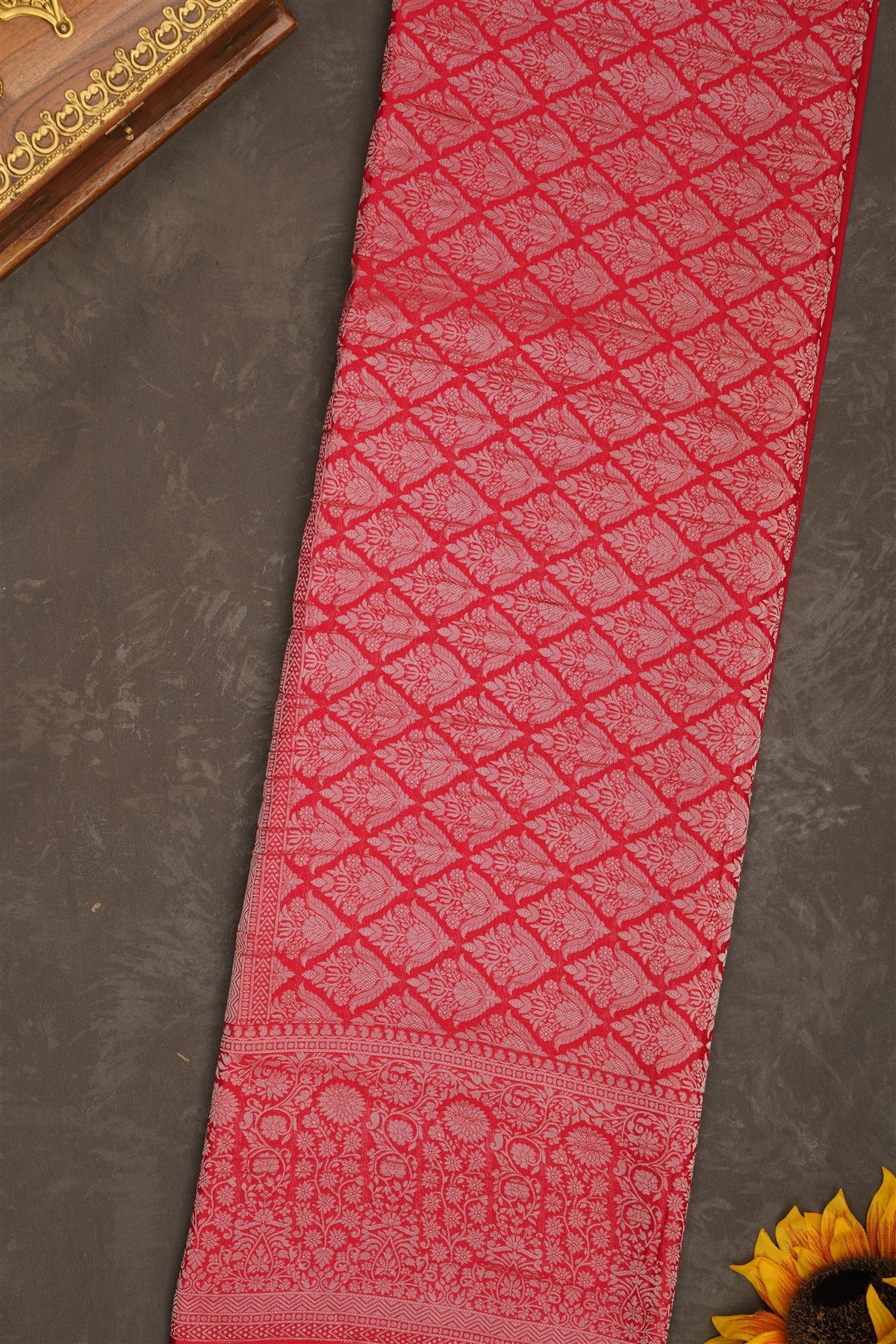 Banarasi Georgette Pink Saree