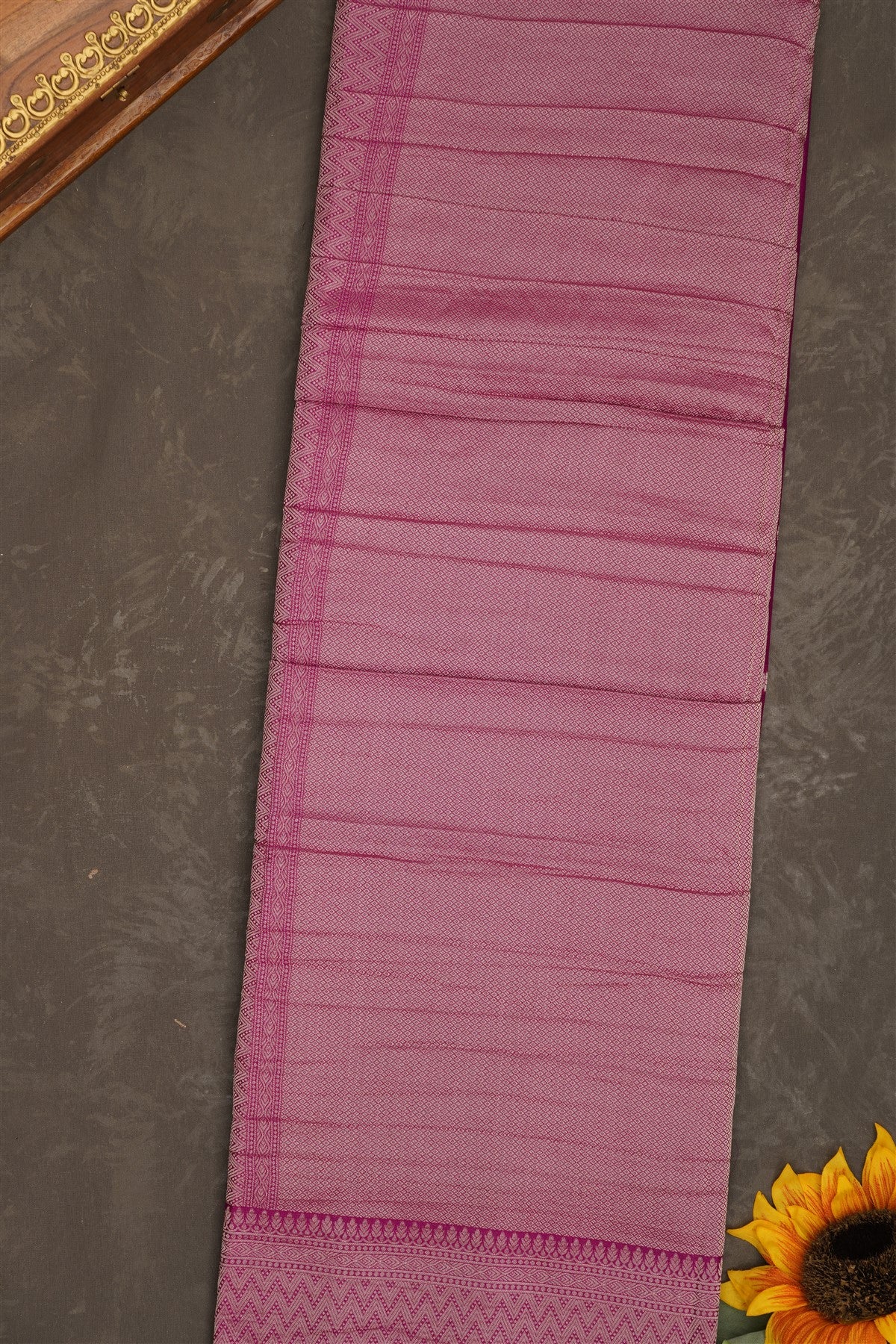 Banarasi Georgette Dark Pink Saree