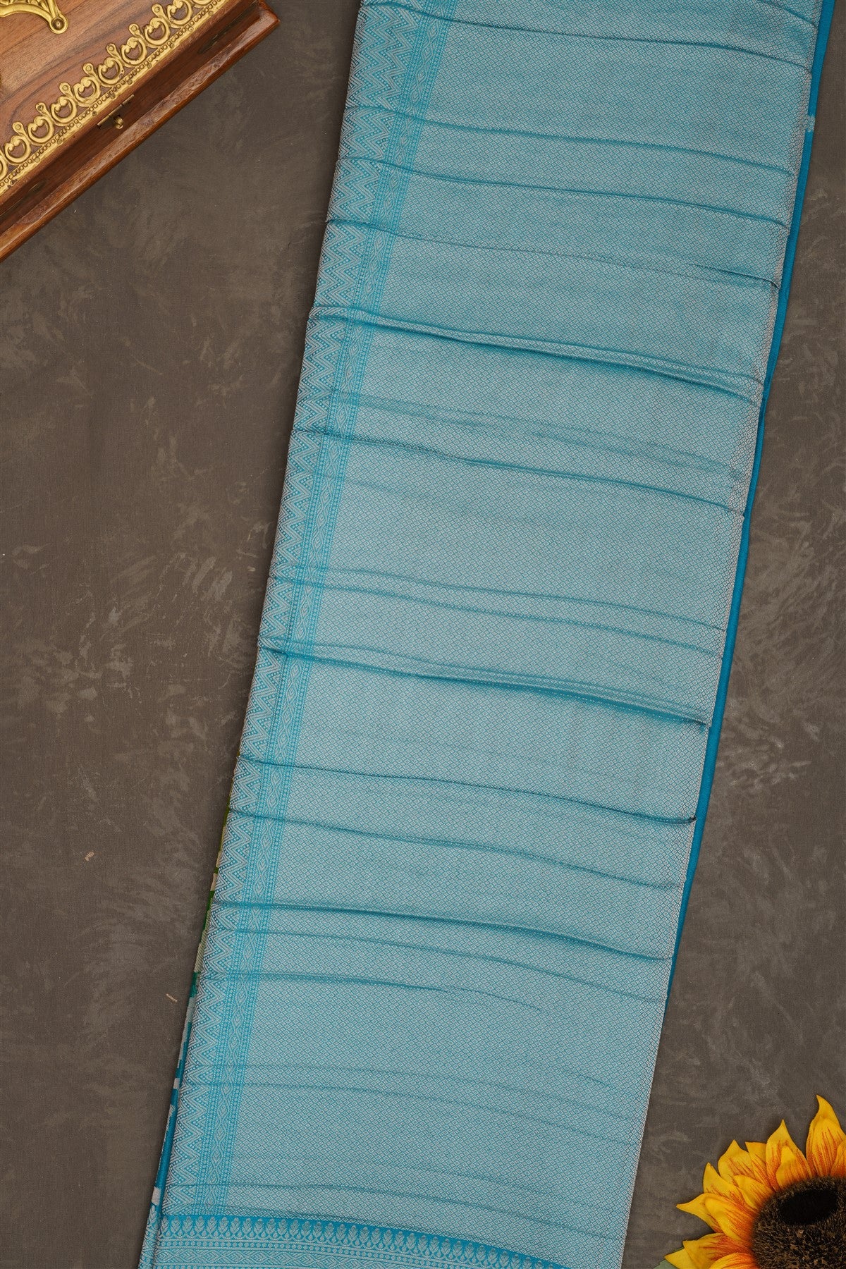 Banarasi Georgette Olive Green Saree