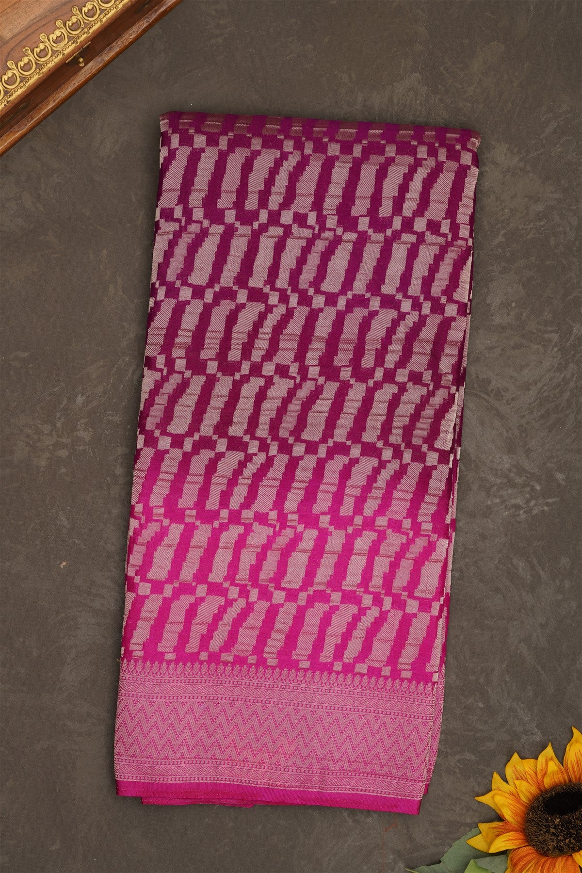 Banarasi Georgette Purple Saree