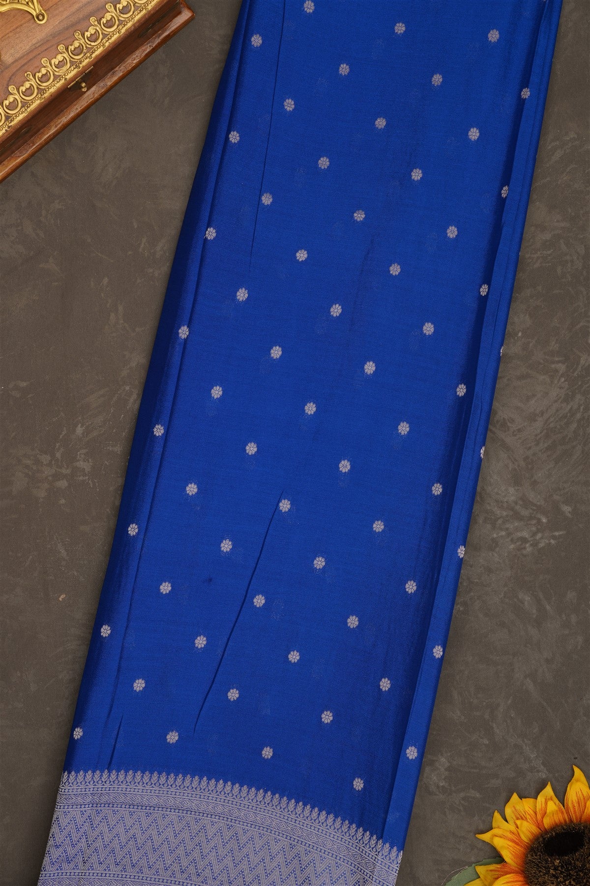 Banarasi Georgette Teal Saree