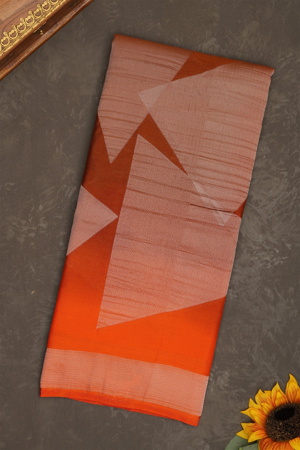 Banarasi Georgette Brown Saree