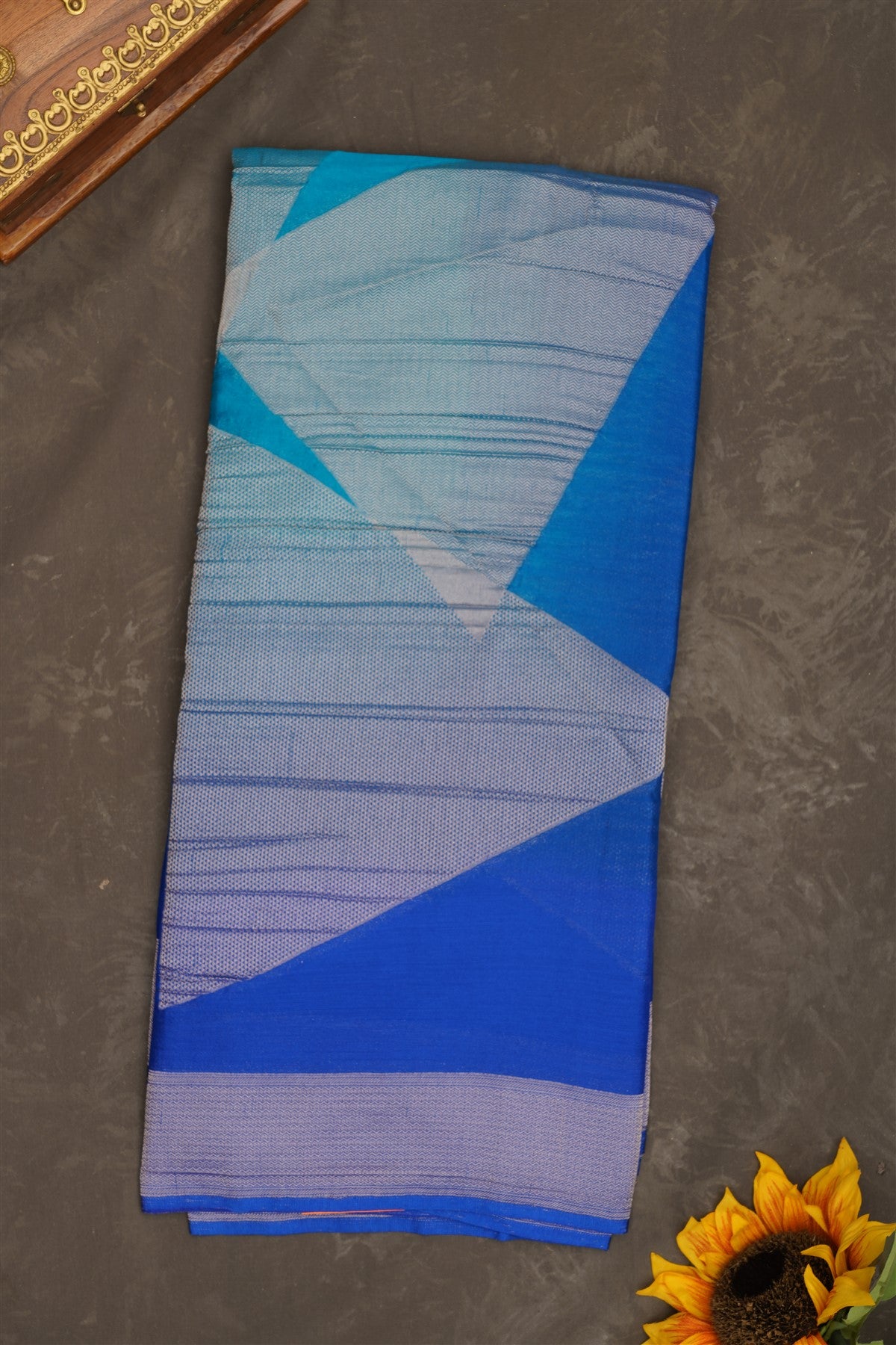 Banarasi Georgette Teal Saree
