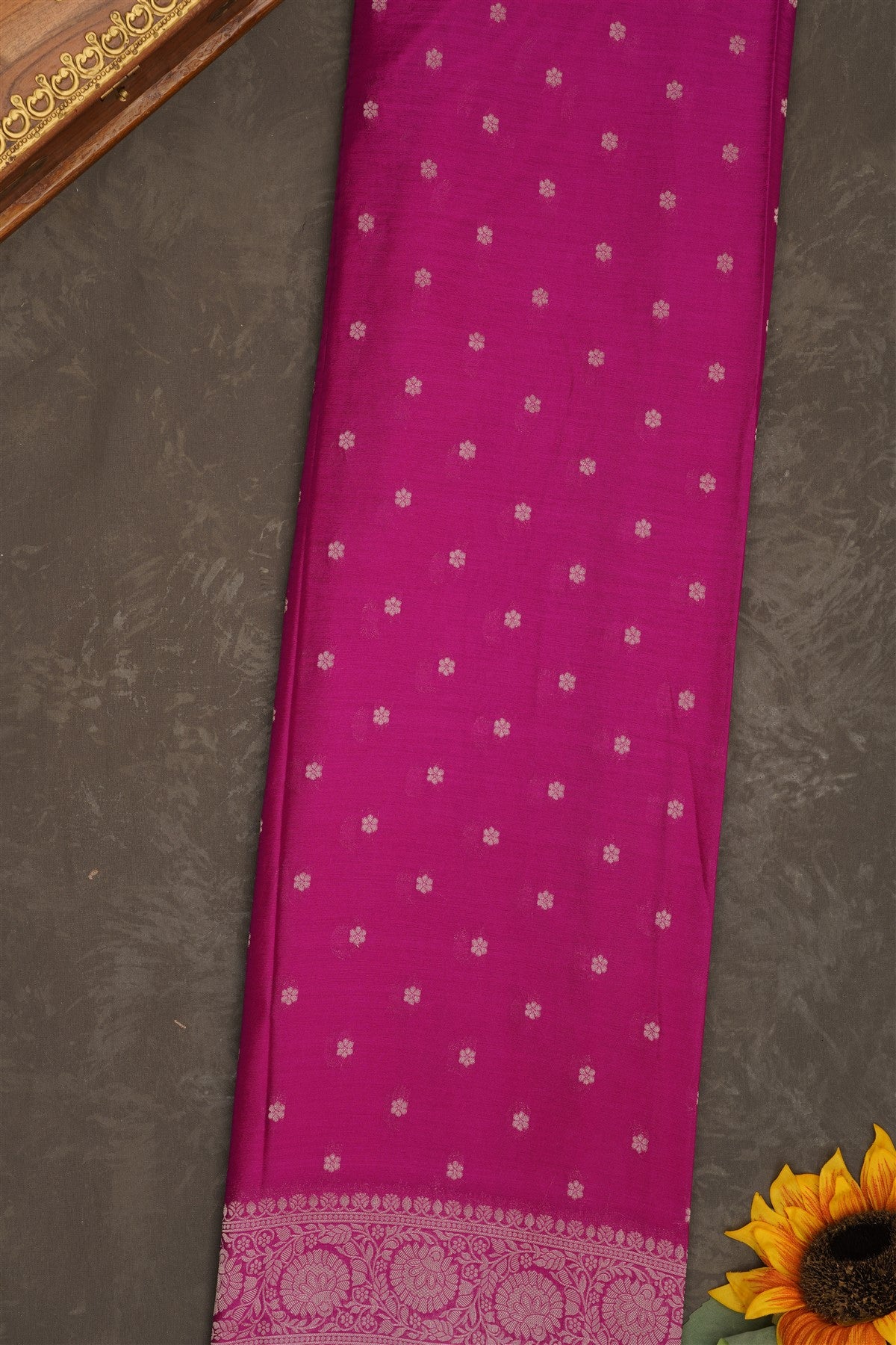 Banarasi Georgette Dark Purple Saree