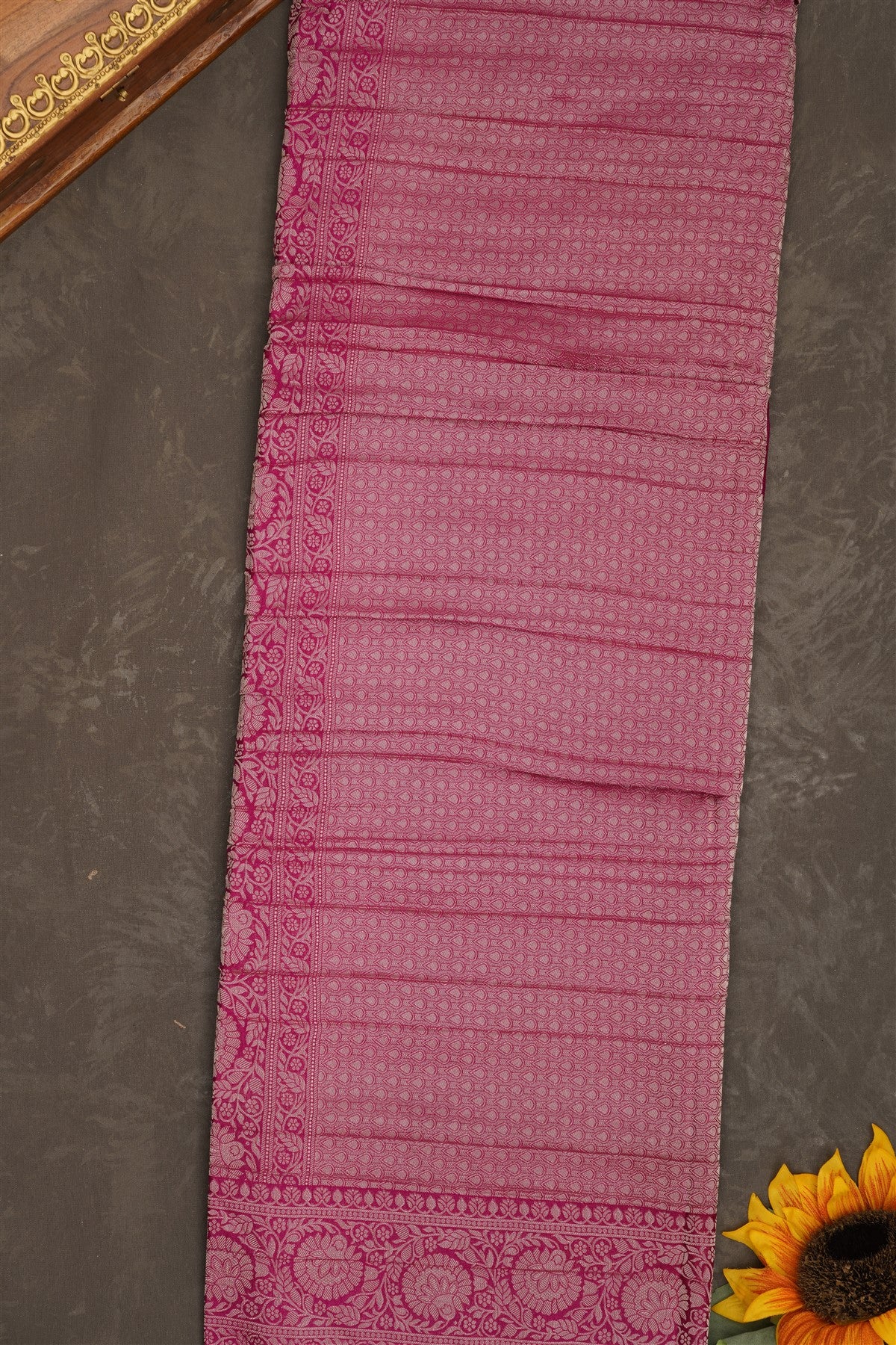 Banarasi Georgette Pink Saree