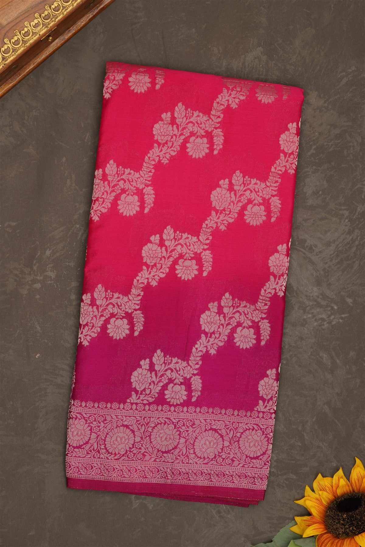 Banarasi Georgette Pink Saree