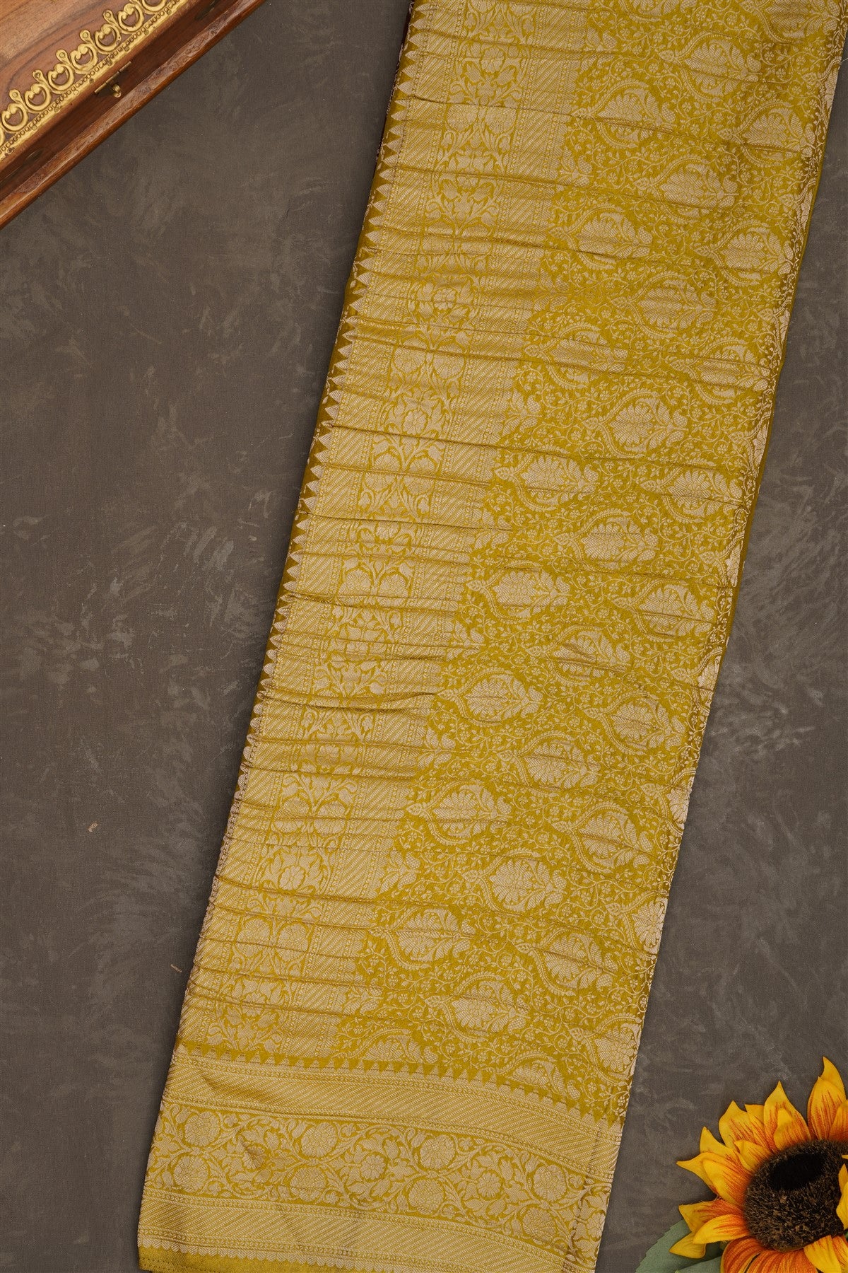 Banarasi Georgette Brown Saree