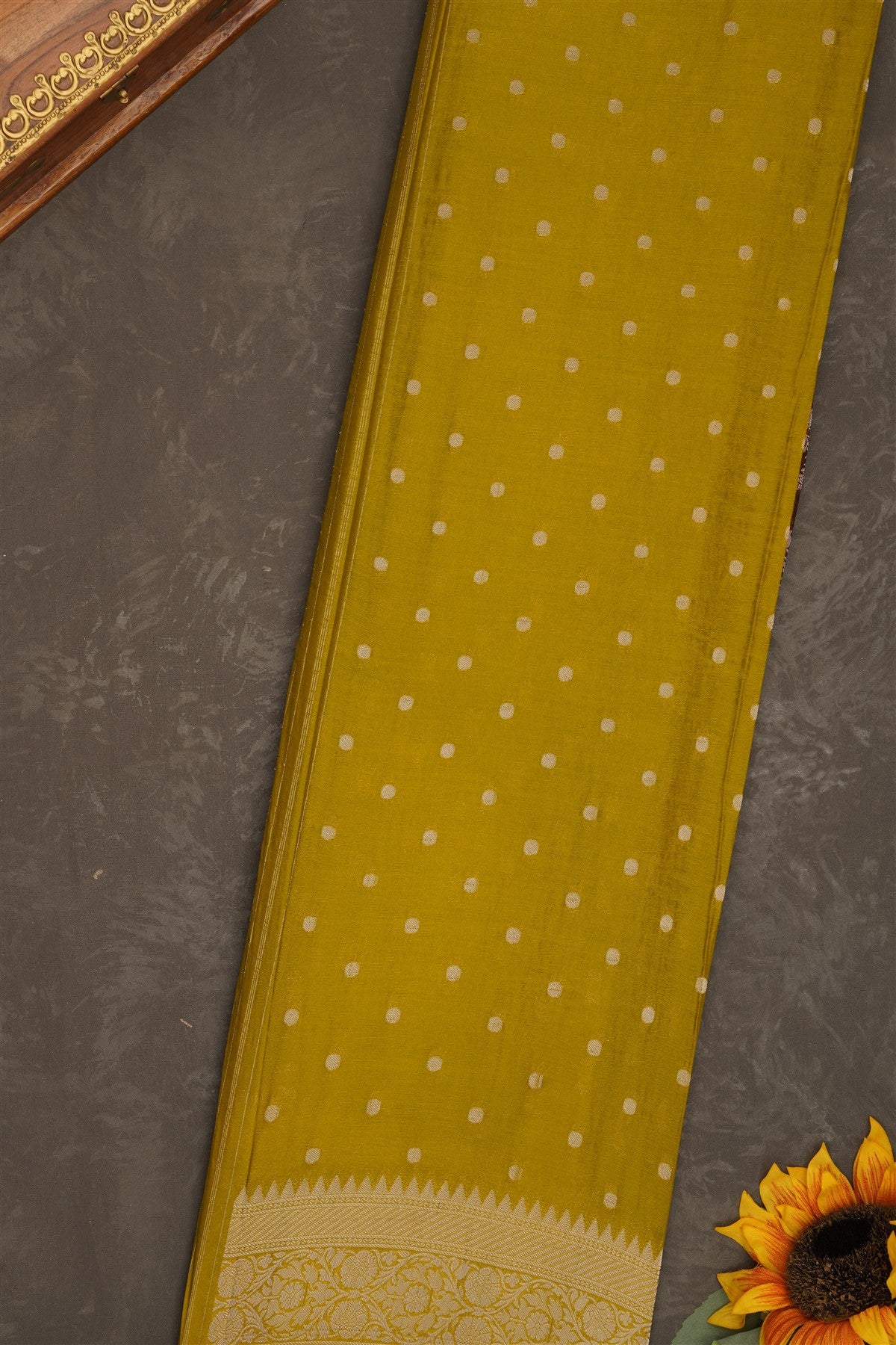 Banarasi Georgette Brown Saree