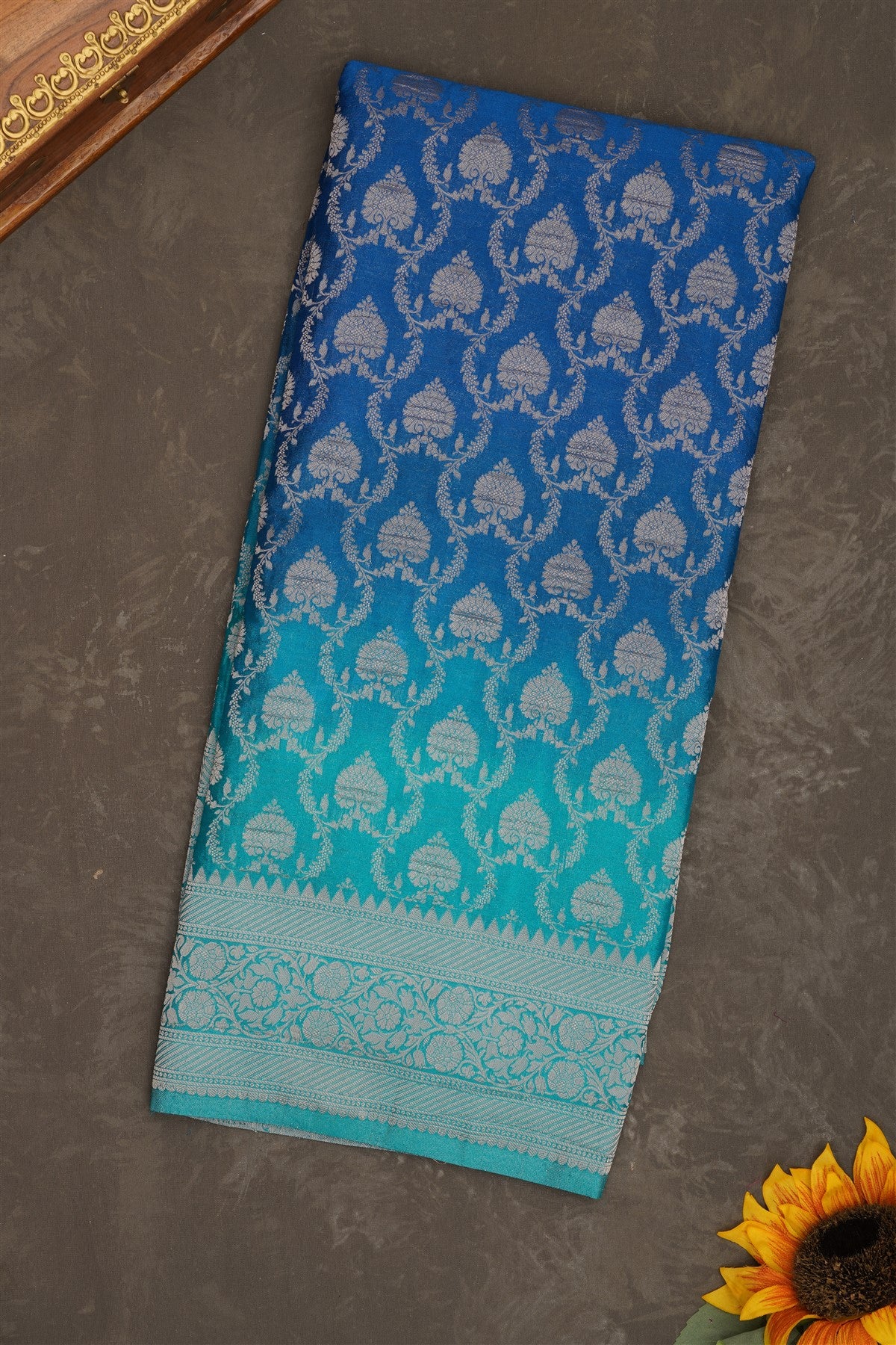 Banarasi Georgette Dark Blue Saree