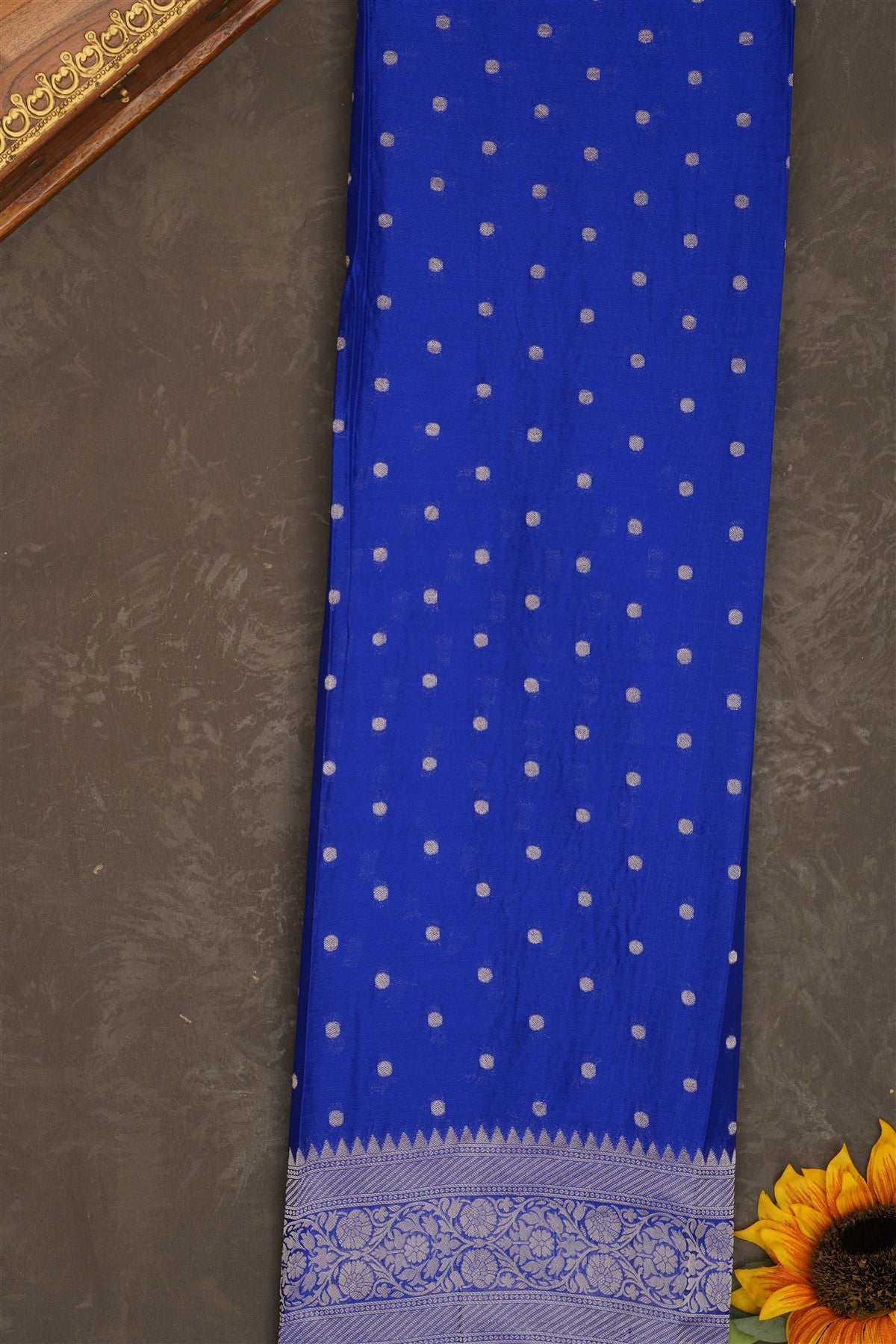 Banarasi Georgette Teal Saree
