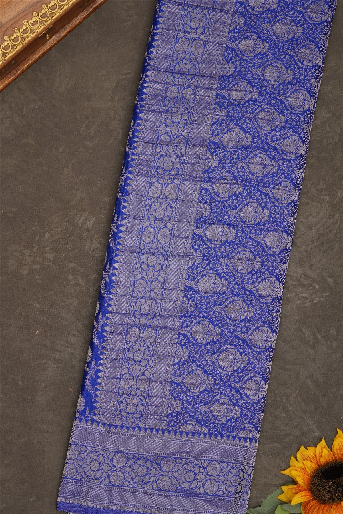 Banarasi Georgette Teal Saree