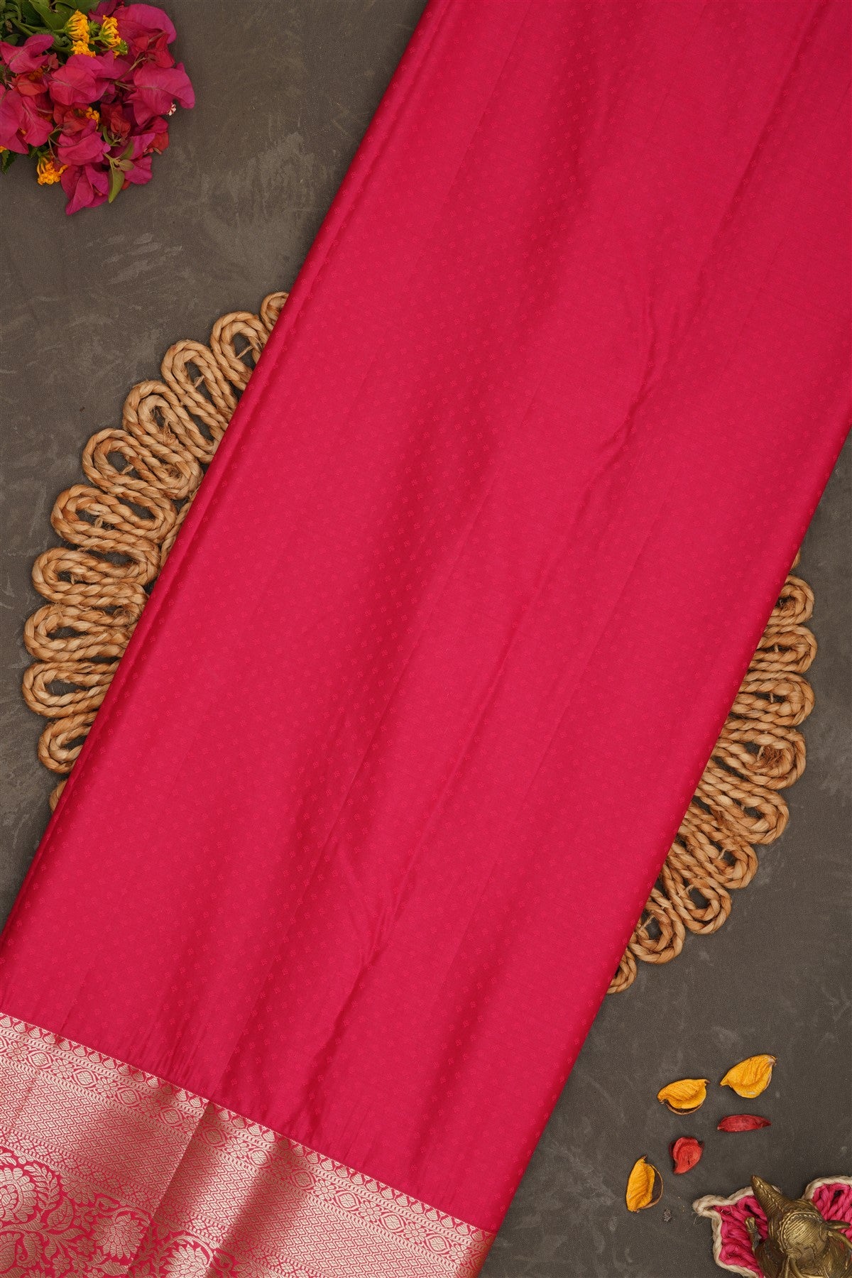 Semi Kanchipuram Silk Green Saree