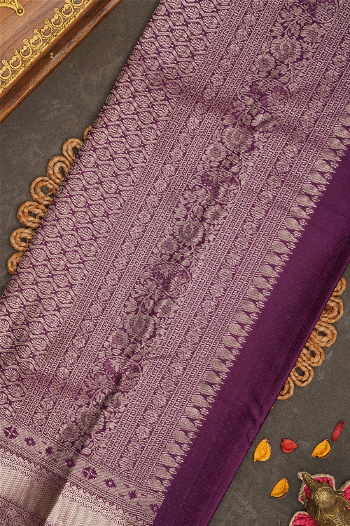 Semi Kanchipuram Silk Light Pink Saree