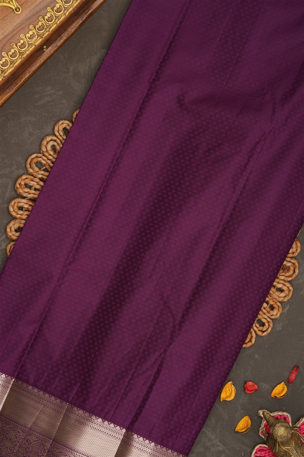 Semi Kanchipuram Silk Light Pink Saree