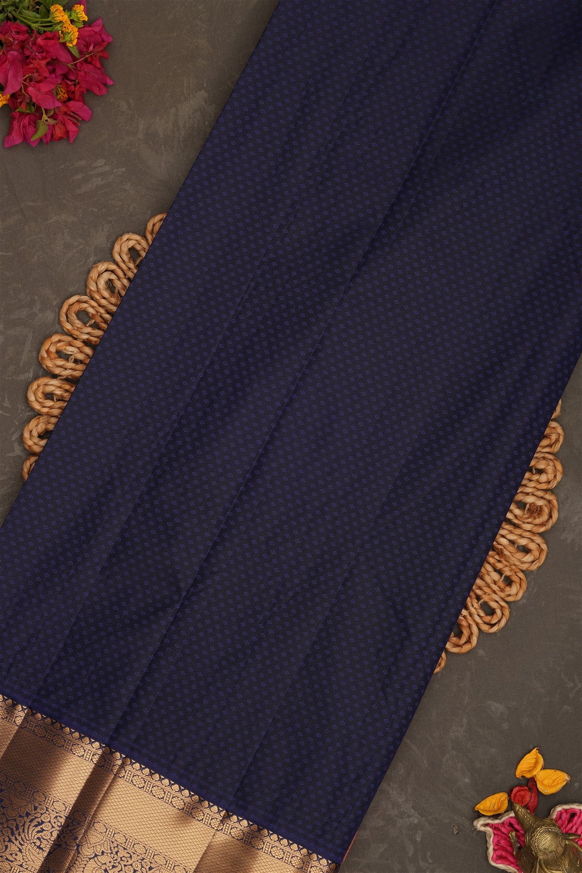 Semi Kanchipuram Silk Peach Saree