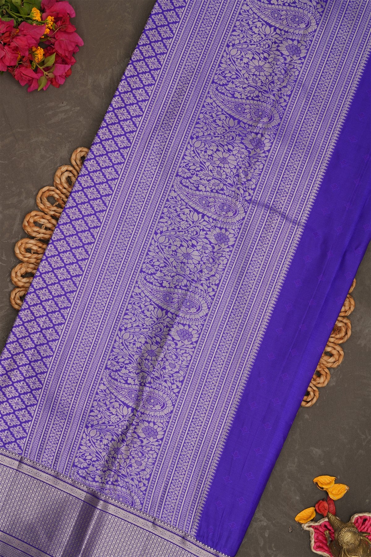 Semi Kanchipuram Silk Blue Saree