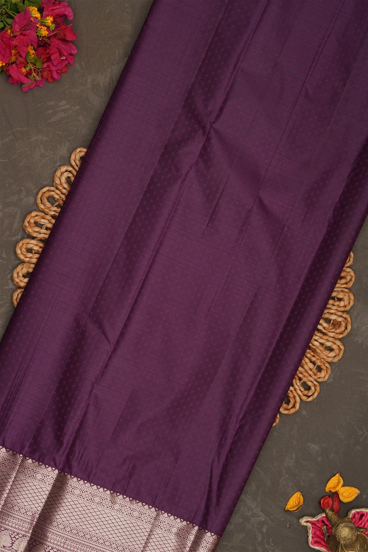 Semi Kanchipuram Silk Light Pink Saree