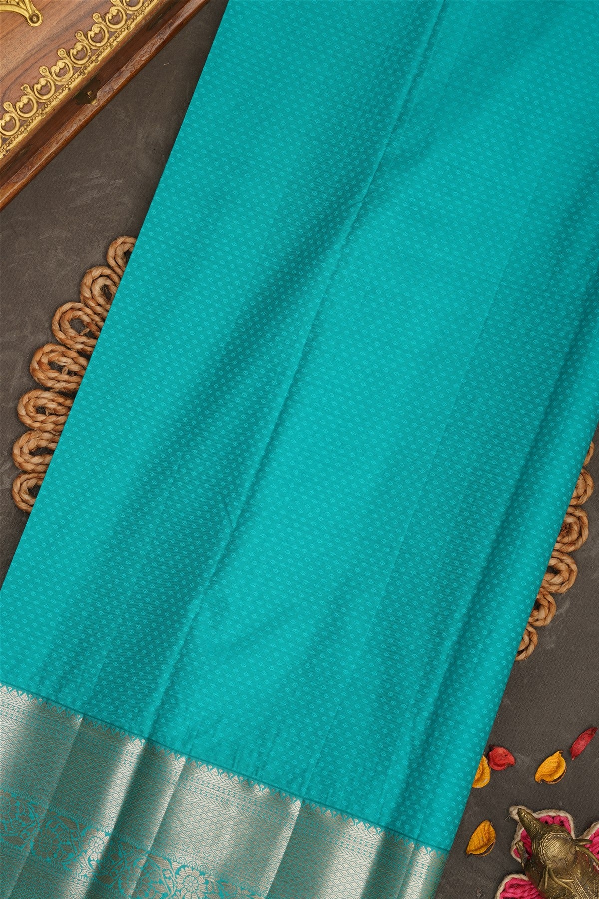 Semi Kanchipuram Silk Maroon Saree