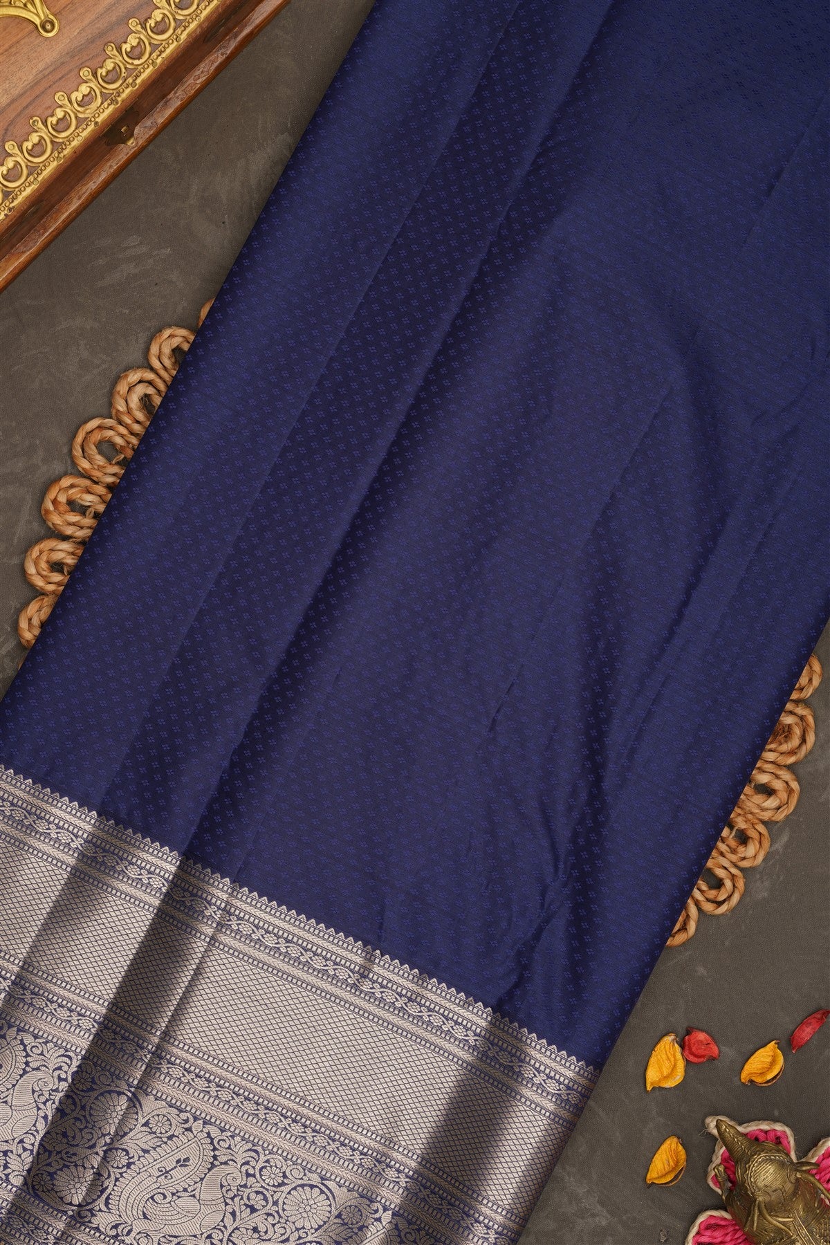 Semi Kanchipuram Silk Purple Saree