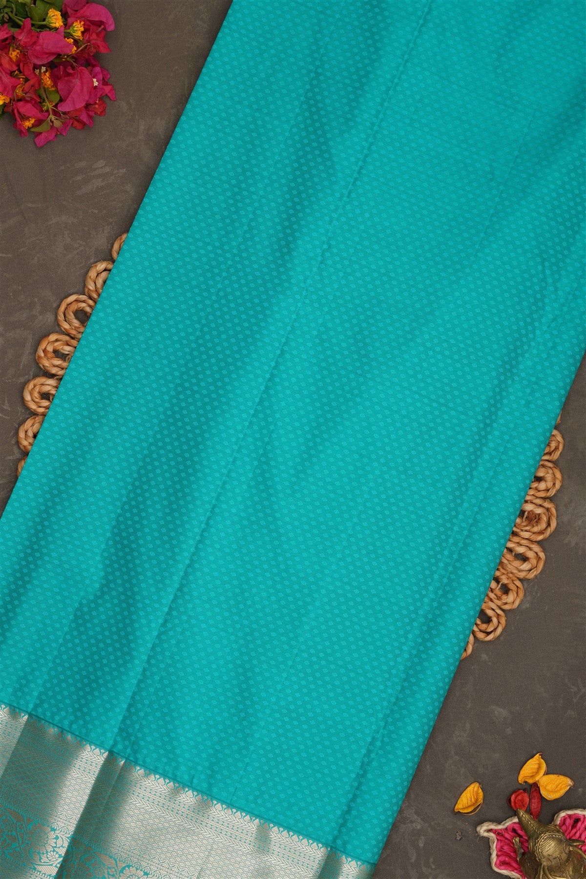 Semi Kanchipuram Silk Wine Saree