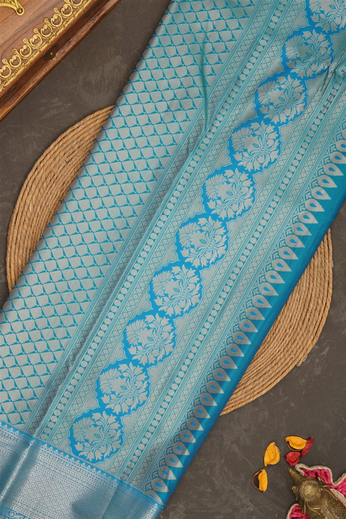 Semi Kanchipuram Silk Dark Meganta Saree