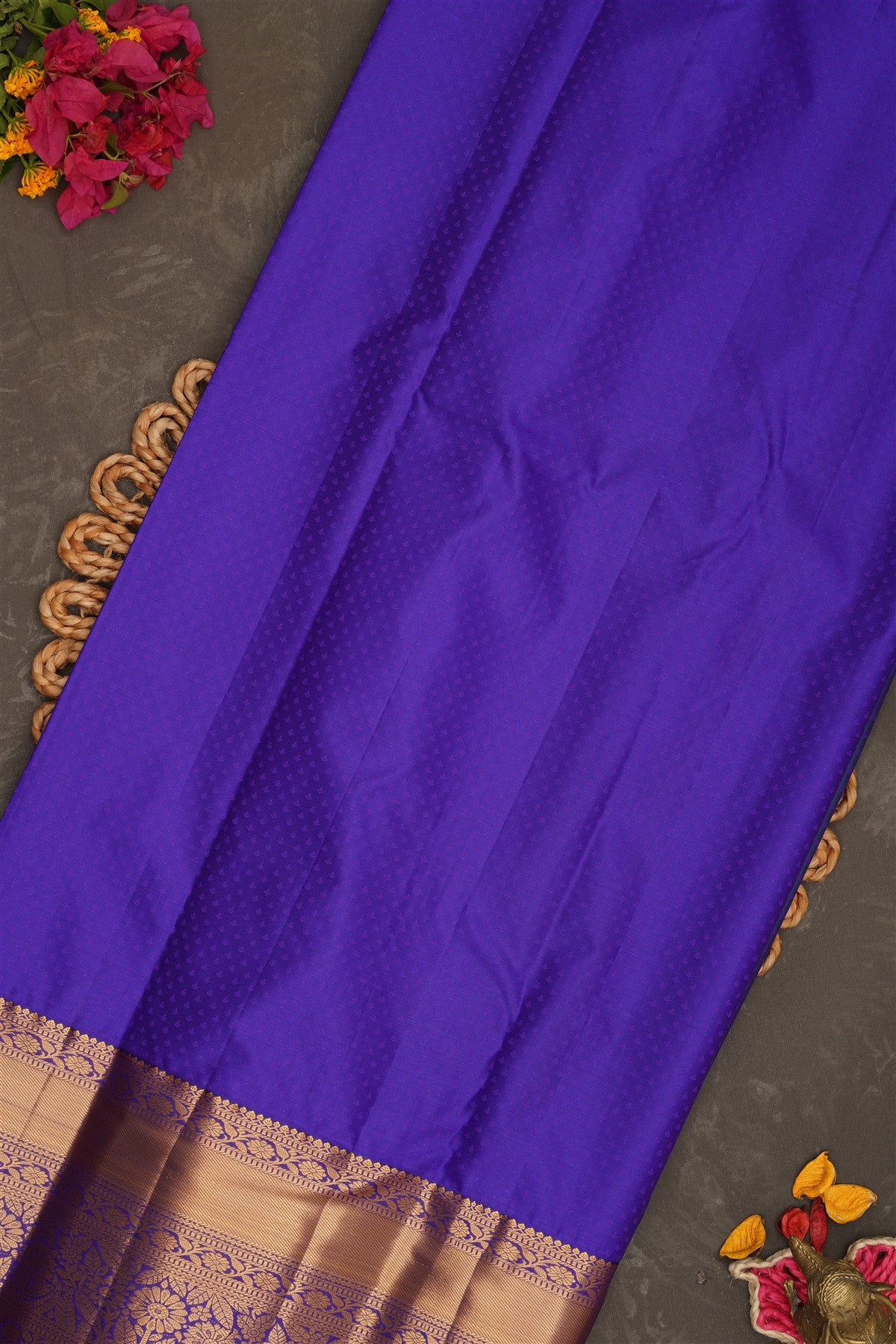 Semi Kanchipuram Silk Green Saree