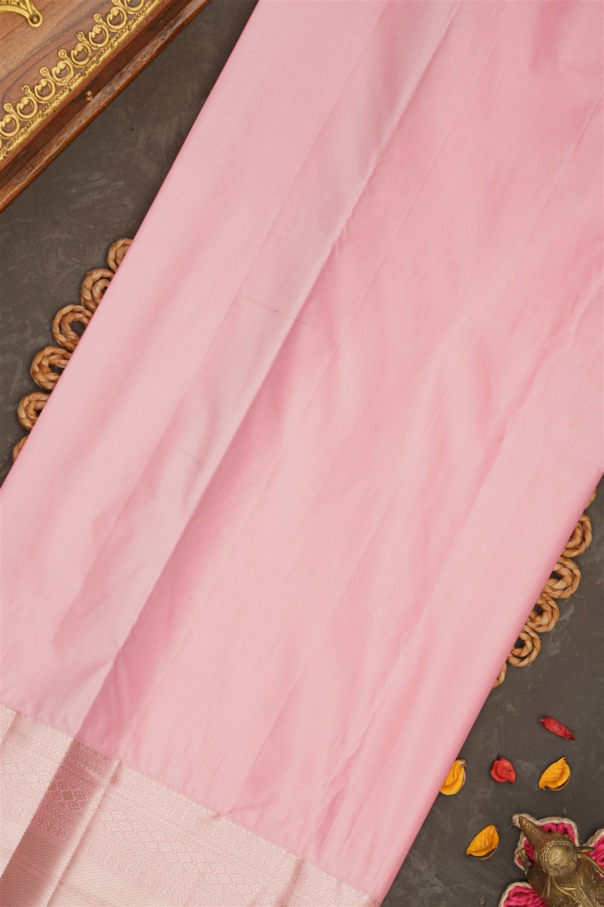 Semi Kanchipuram Silk Light Green Saree