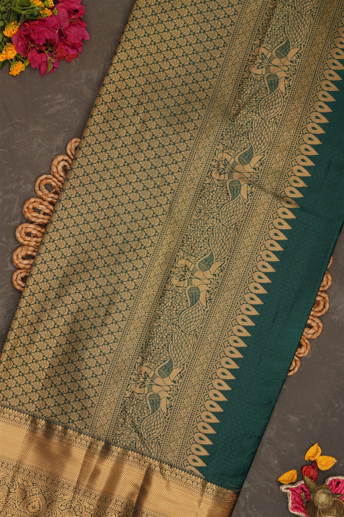 Semi Kanchipuram Silk Pink Saree