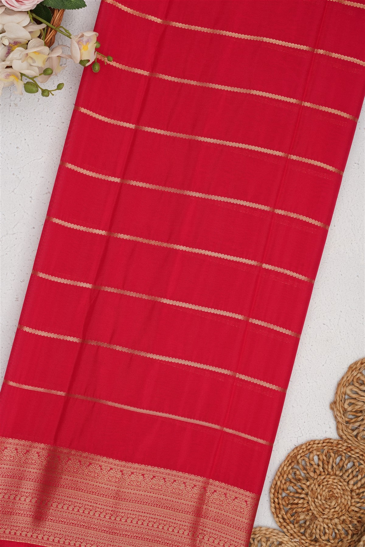 Mysore Silk Cream Saree